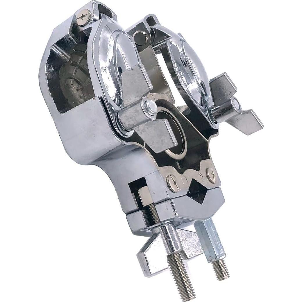 Abrazadera Soporte Tom Doble Ajustable Metal 15.7x12.3cm