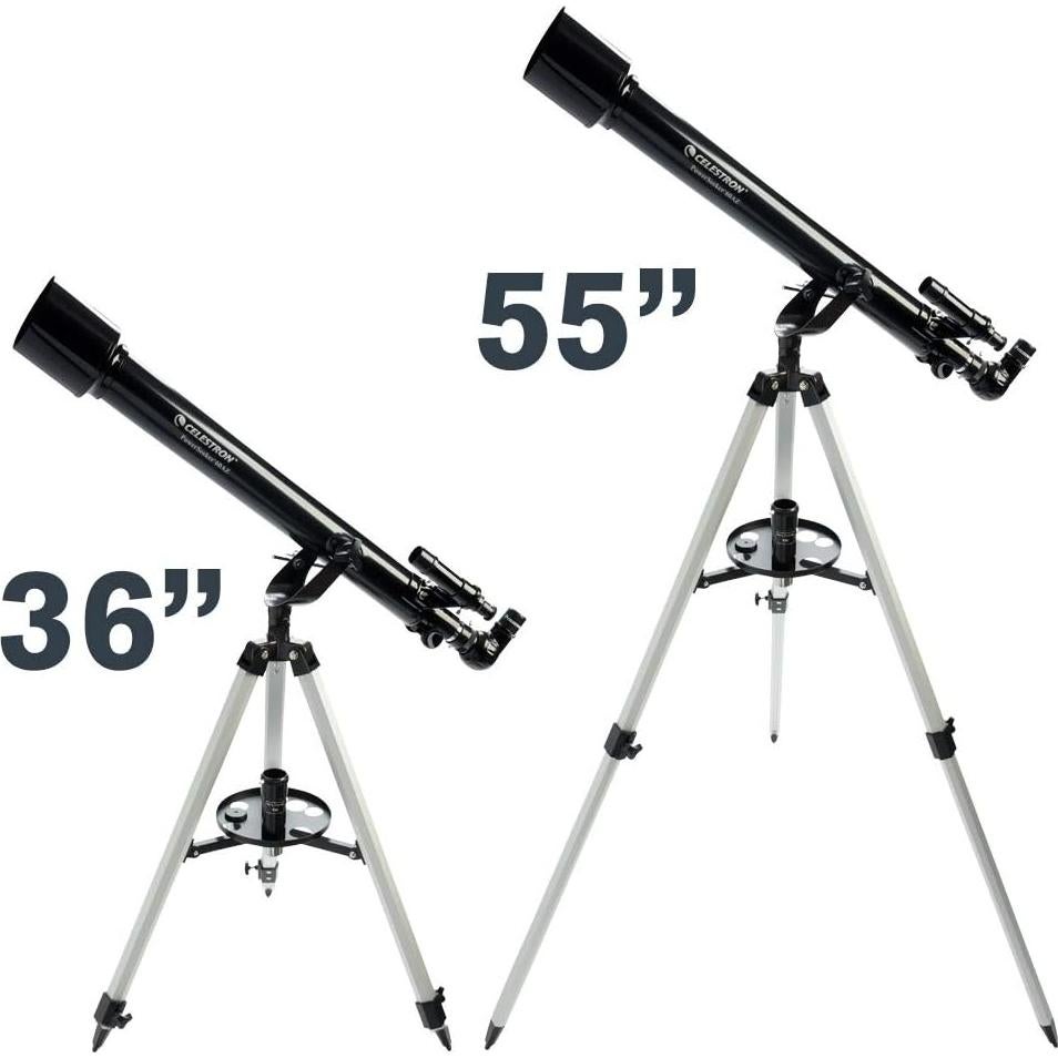 Celestron - PowerSeeker 60AZ Telescope - Manual Alt-Azimuth Telescope for Beginners - Compact and Portable - Bonus Astronomy Software Package - 60mm Aperture
