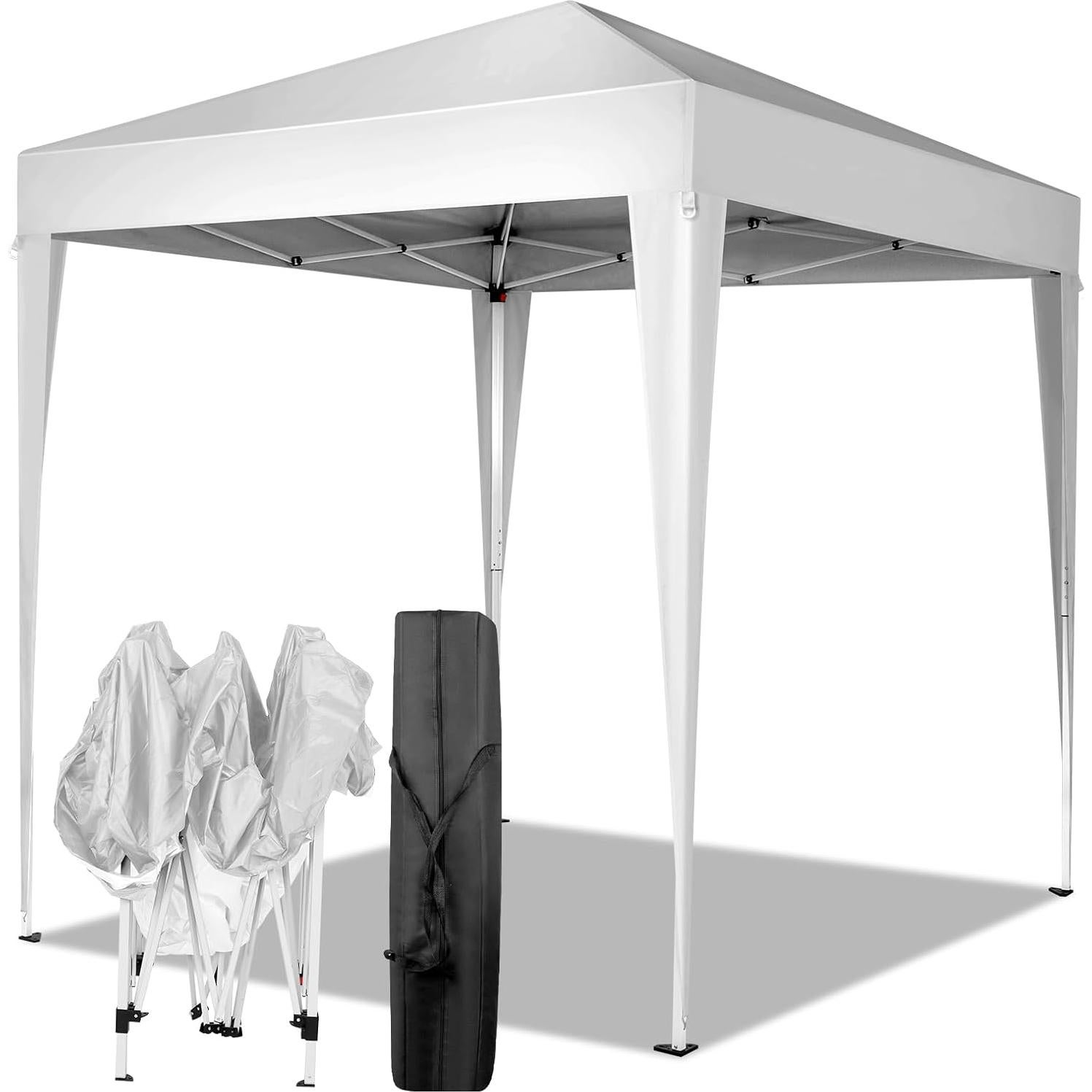 Toldo portátil Thxjuhio 2x2m resistente UV y agua - Blanco