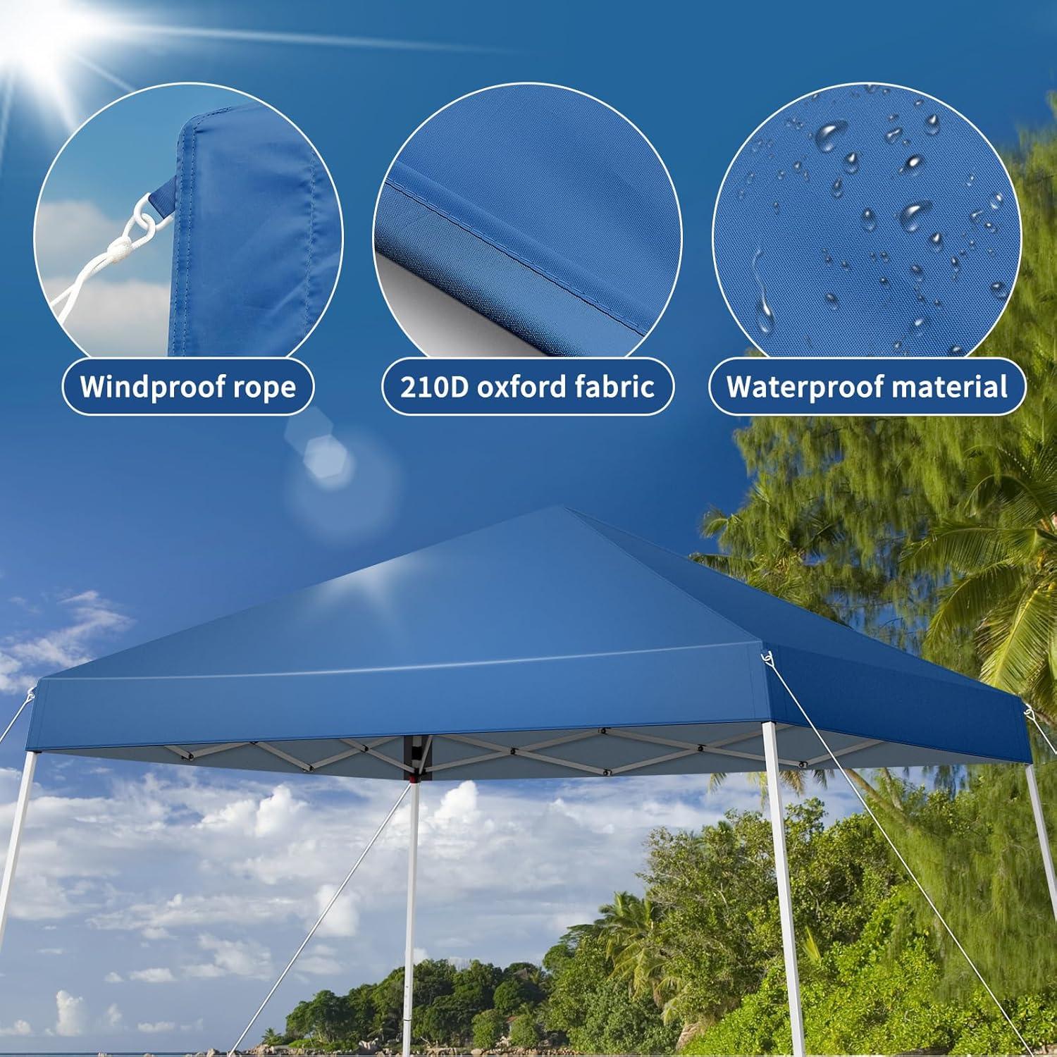 Carpa Plegable Impermeable JHengShop 2.4x2.4m Azul