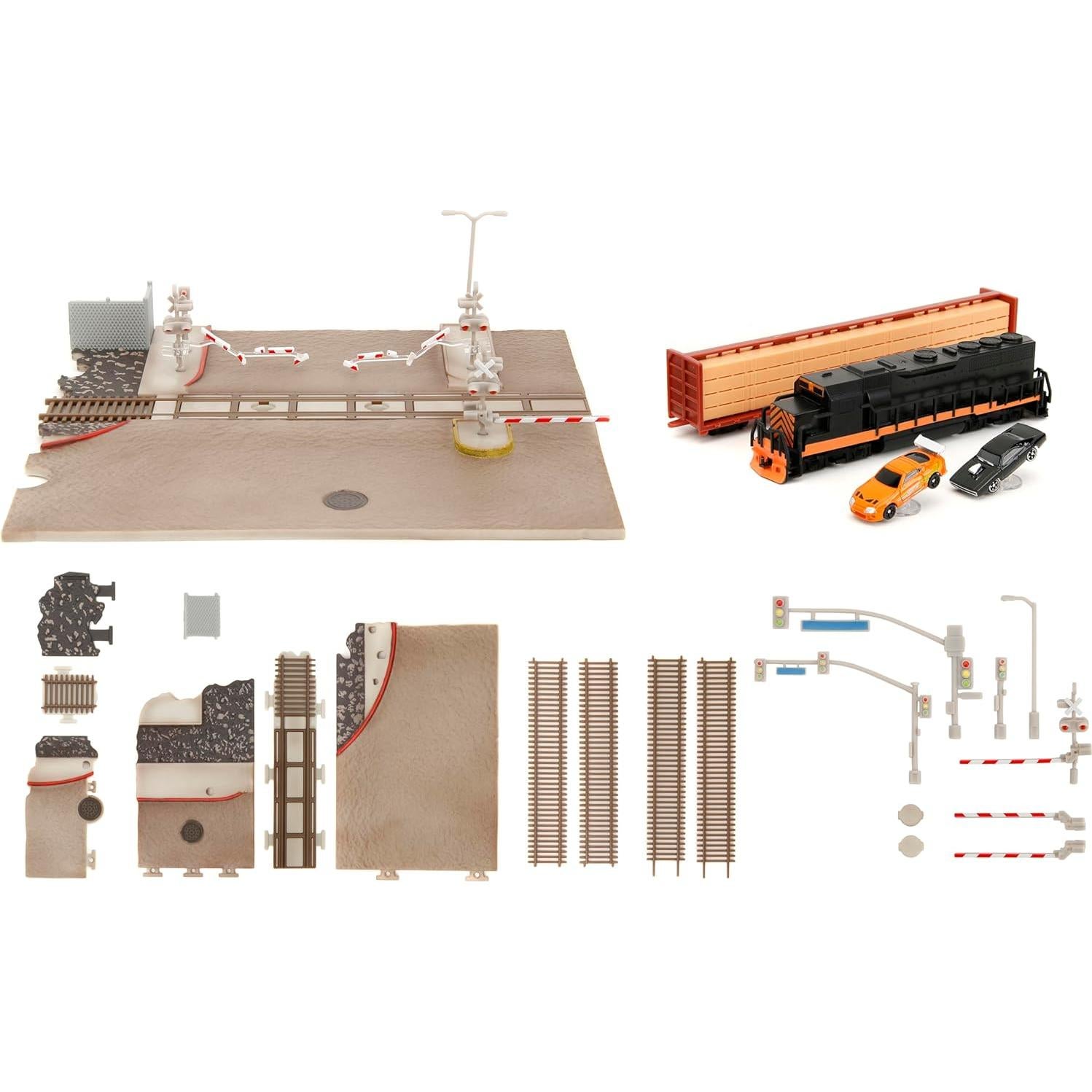 Diorama Rápido y Furioso Jada Toys con 2 Coches de Metal