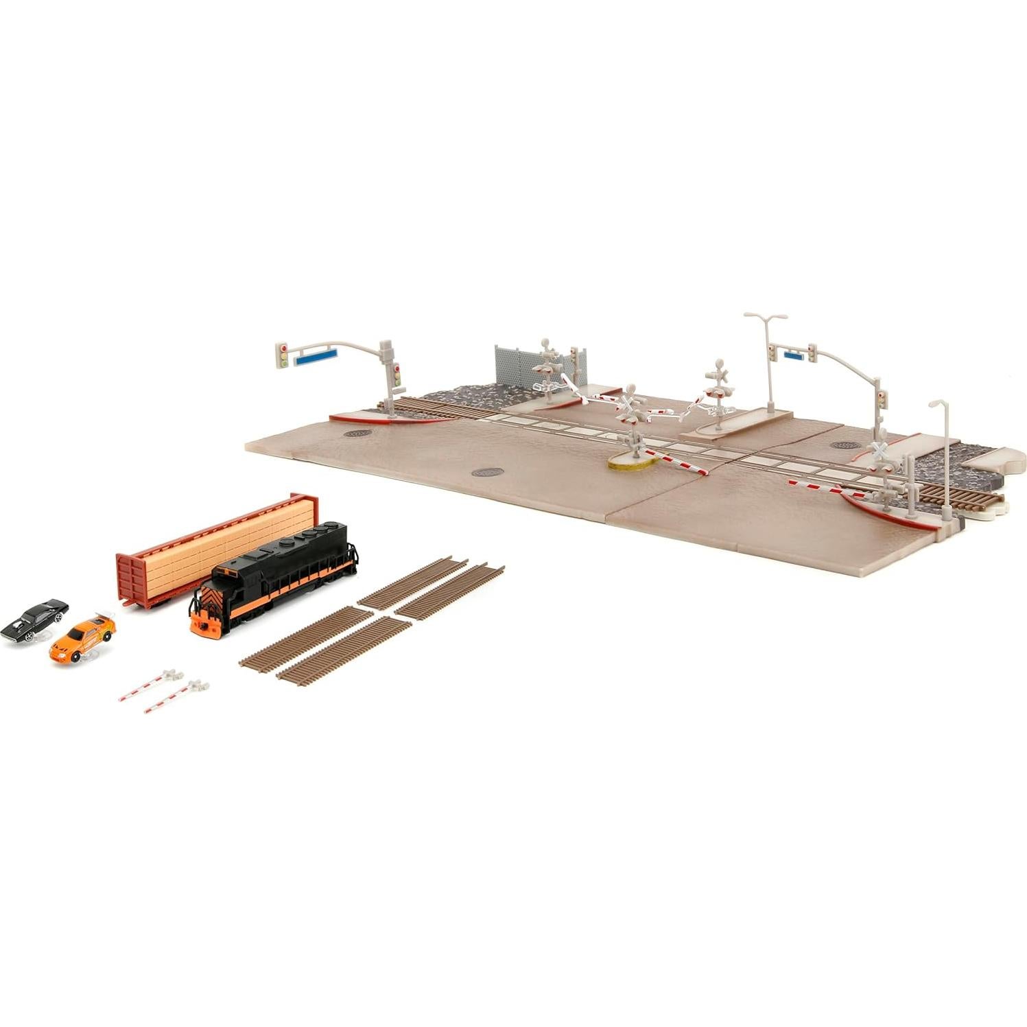 Diorama Rápido y Furioso Jada Toys con 2 Coches de Metal