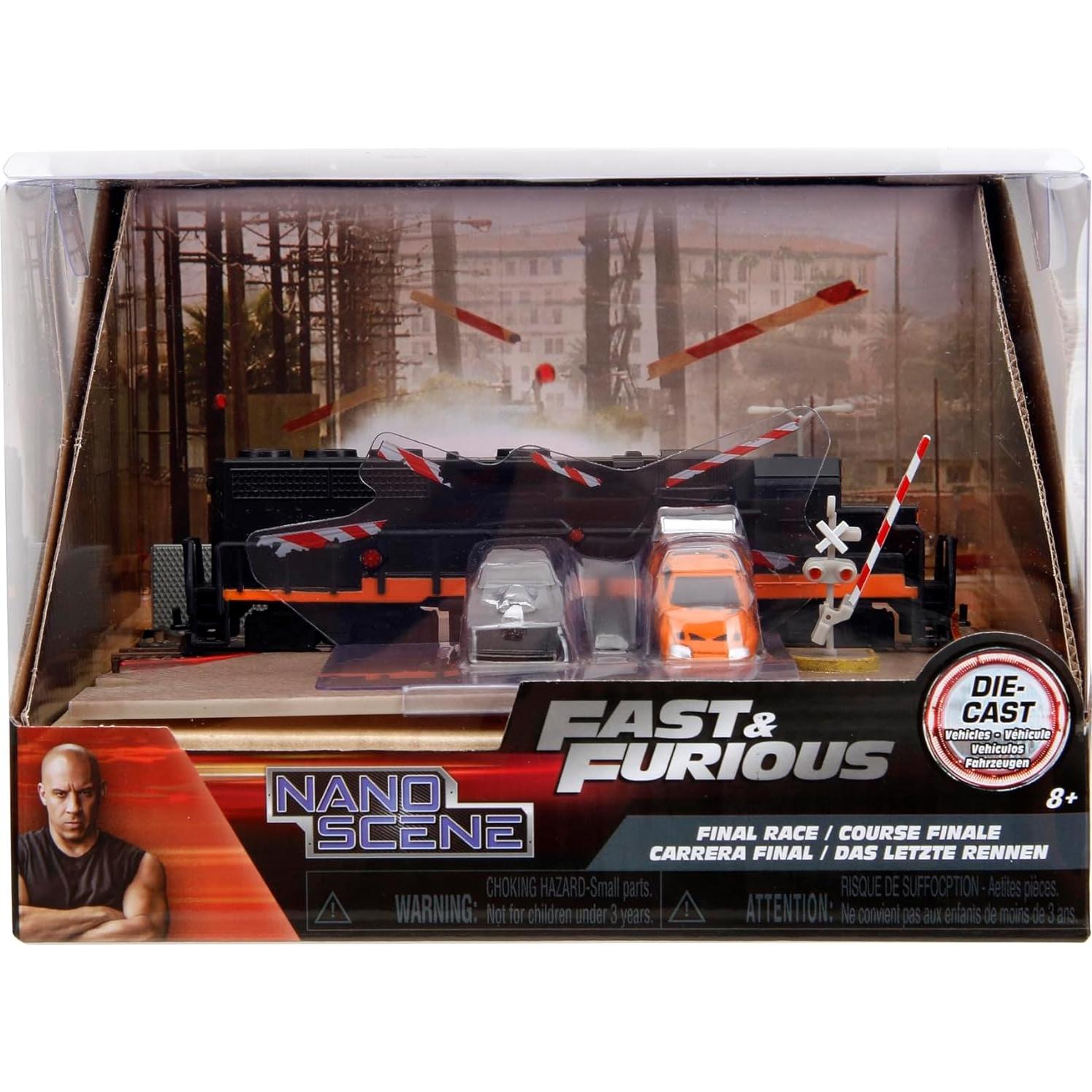 Diorama Rápido y Furioso Jada Toys con 2 Coches de Metal