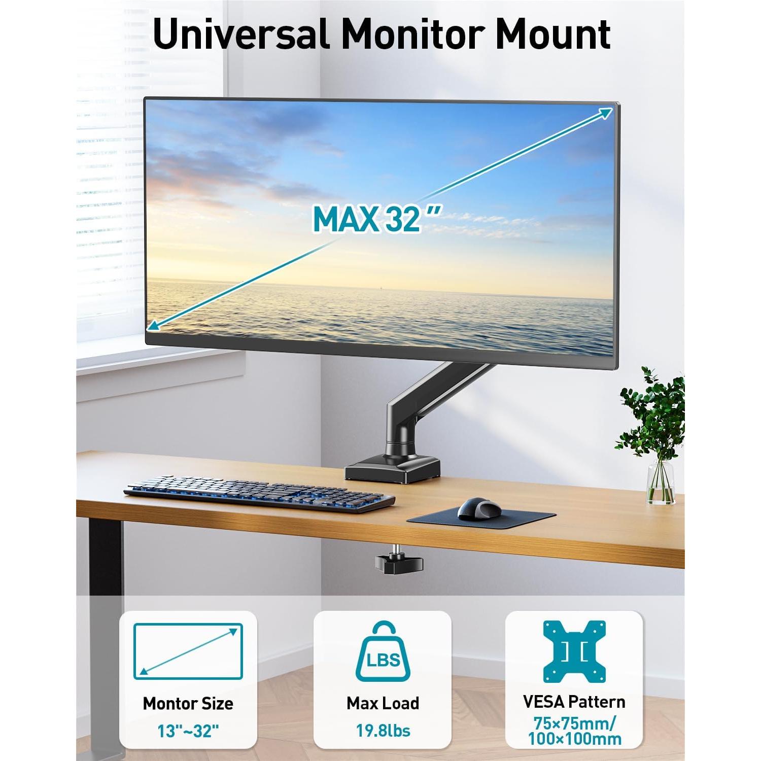 Soporte de Escritorio para Monitor MOUNT PRO 13-32" Negro