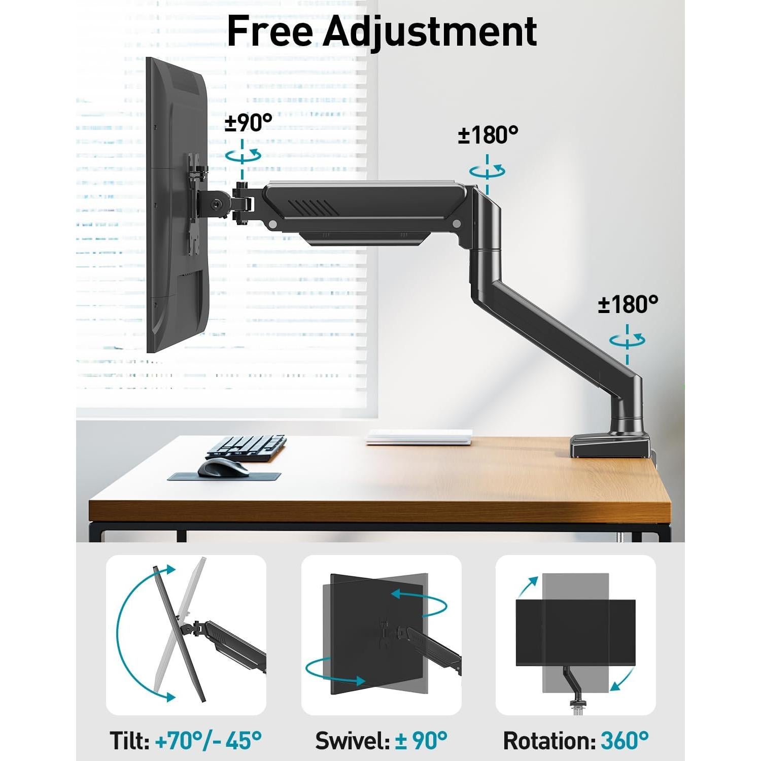 Soporte de Escritorio para Monitor MOUNT PRO 13-32" Negro