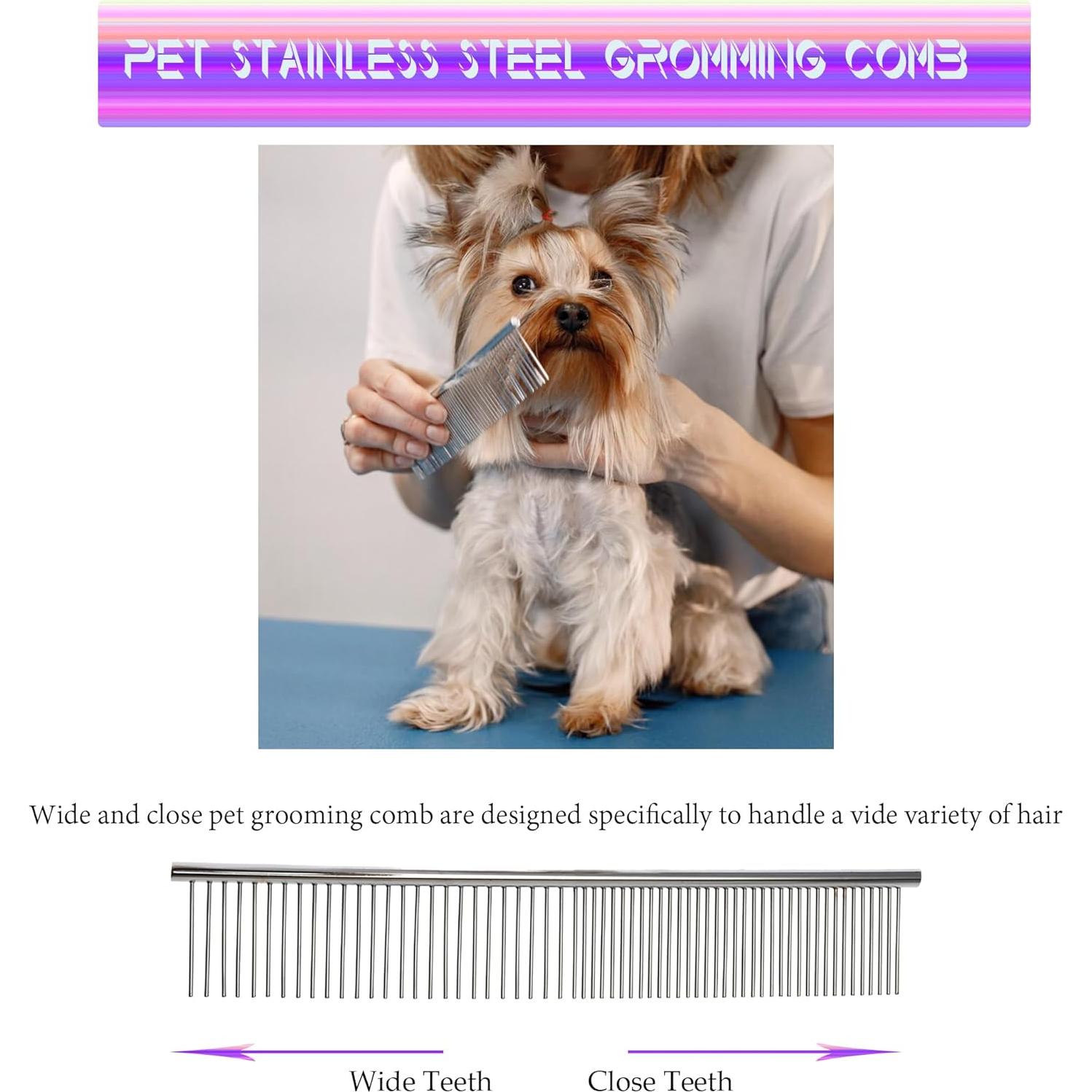 Kit de Tijeras para Aseo de Perros Fcysy 5 Piezas Rosa