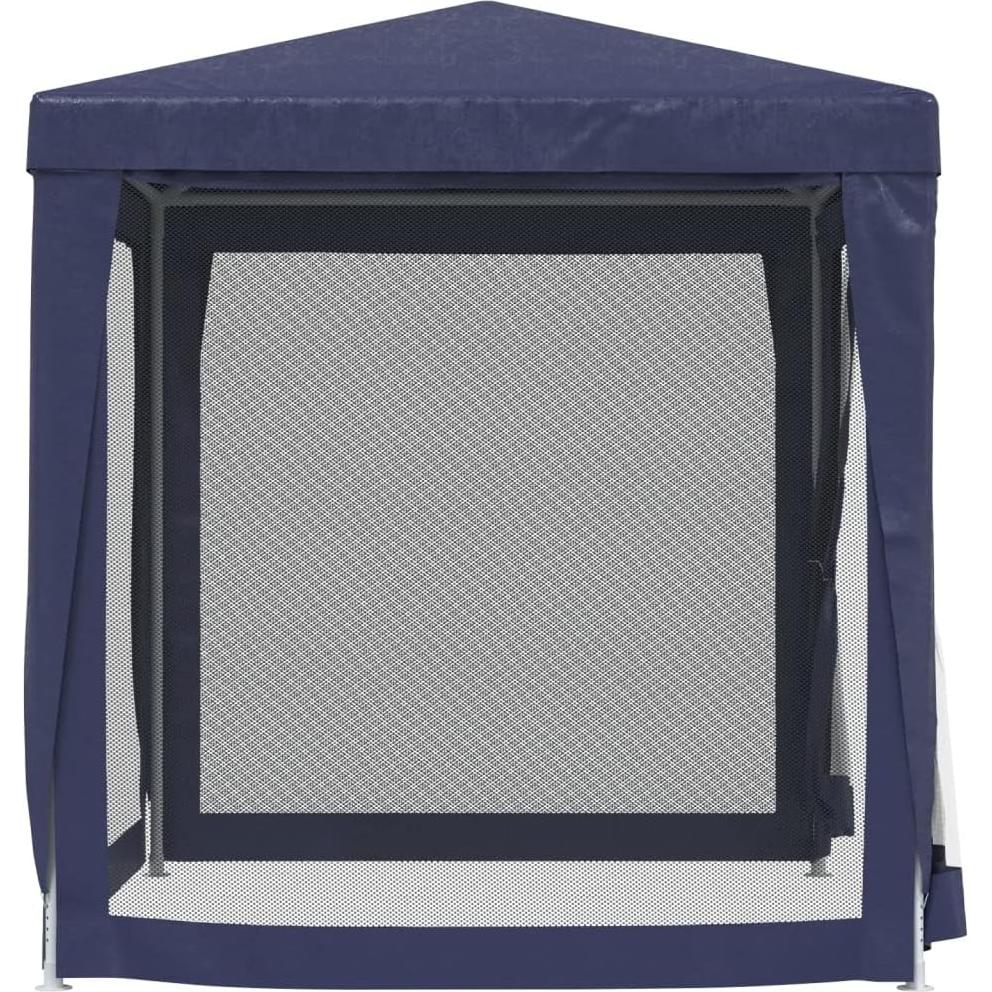 Party Tent with 4 Mesh Sidewalls Blue 6.6'x6.6' HDPE,Versatile Use: for a Range of Events, Including Weddings, barbecues, and Festivals Outdoor Structures, Outdoor Canopies Gazebos