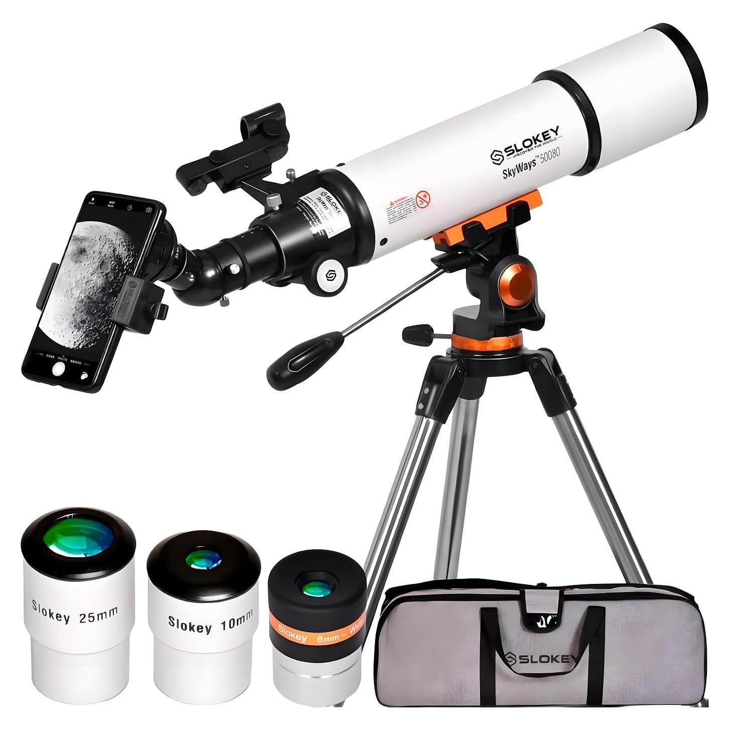Telescopio Slokey 50080 para Astronomía - 20x a 250x, Portátil