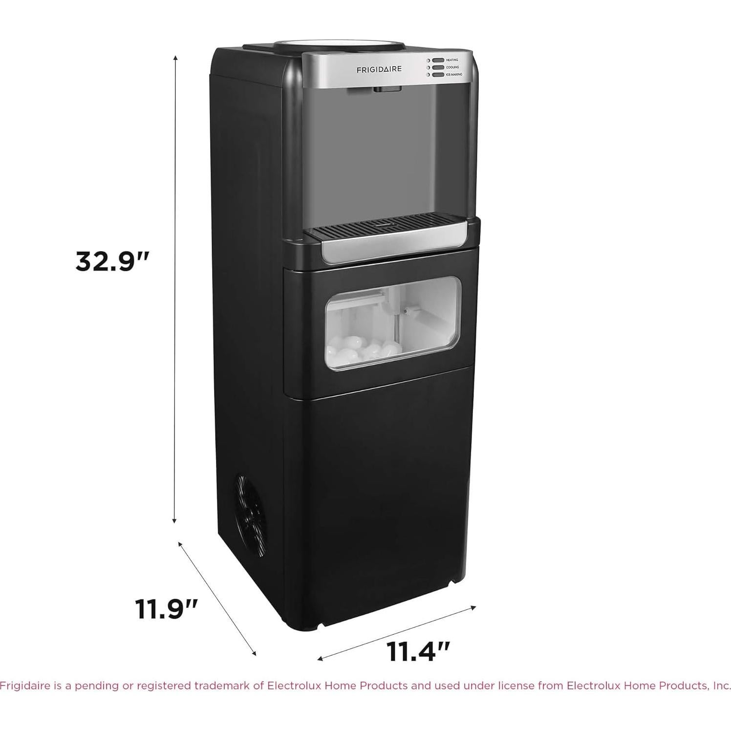 Máquina de Hielo y Agua Frigidaire 3 en 1 - Dispensador 5 Galones