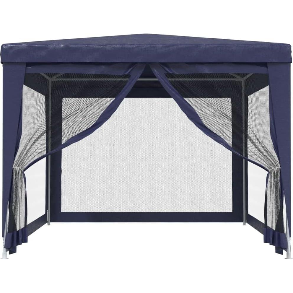 Party Tent with 4 Mesh Sidewalls Blue 9.8'x13.1' HDPE,Heavy Duty Party Tent with Water Resistant Roof and Mesh Sidewalls for Outdoor Events Patio Furniture