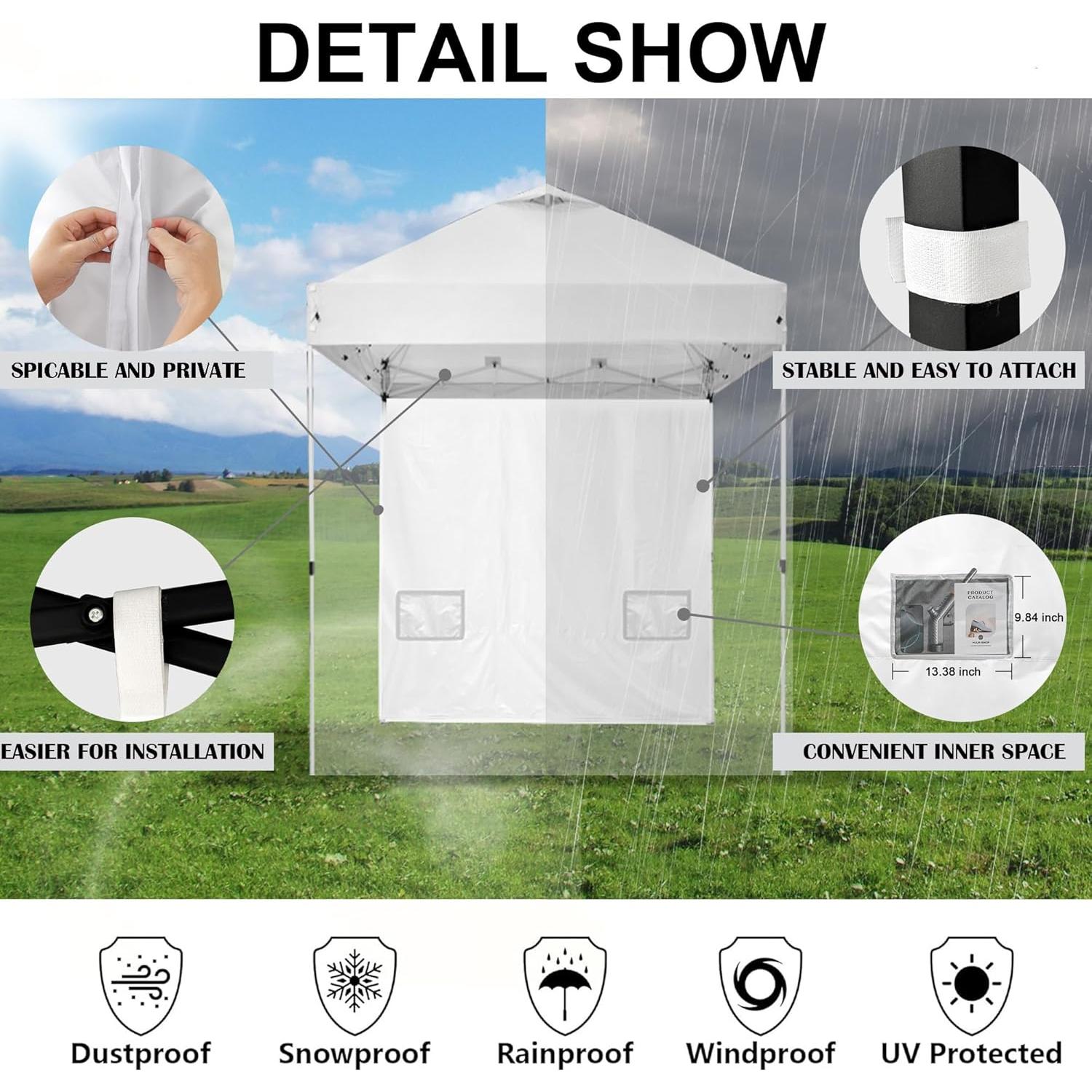 Pared Lateral Carpa 5x5 LUMA SHADES Beige Impermeable UV