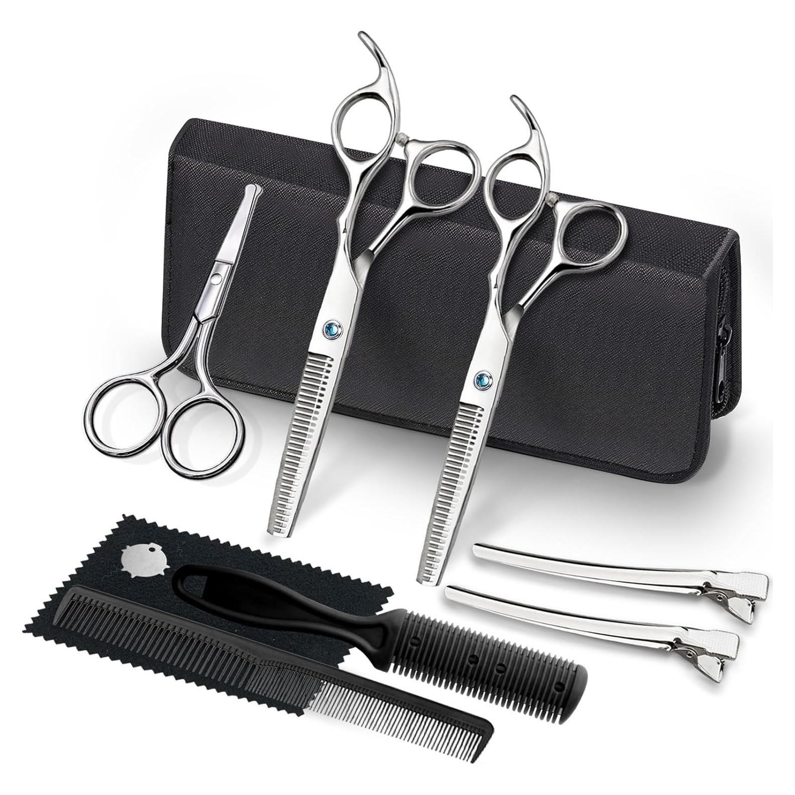 Kit Tijeras Peluquería Fcysy 10 Piezas Acero Inoxidable