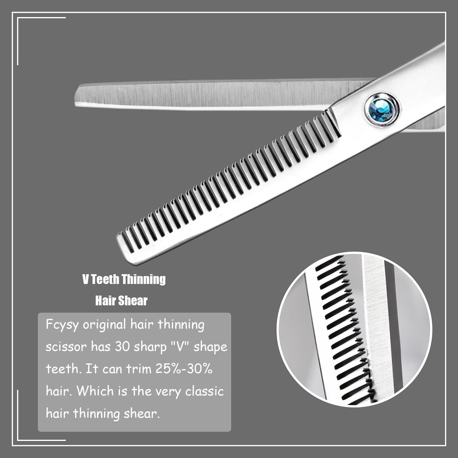 Kit Tijeras Peluquería Fcysy 10 Piezas Acero Inoxidable