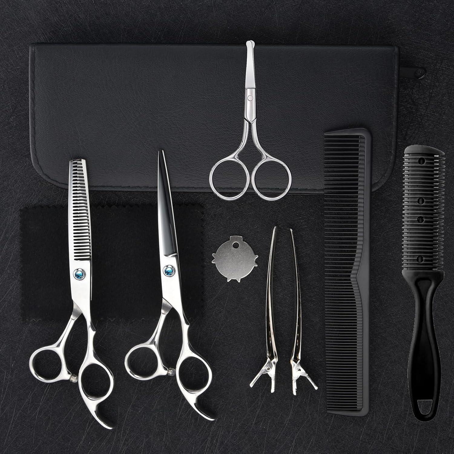 Kit Tijeras Peluquería Fcysy 10 Piezas Acero Inoxidable