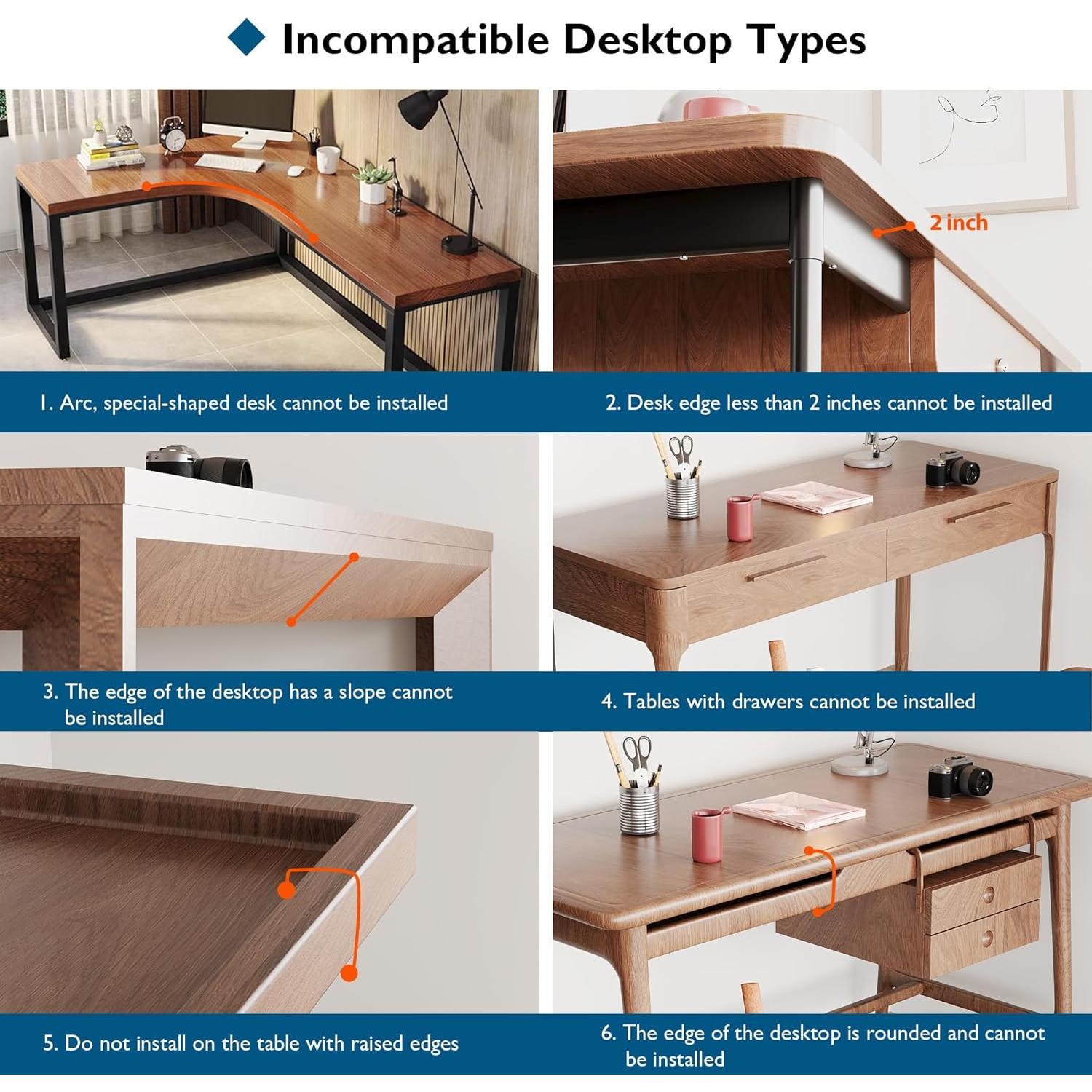 Bandeja Extensora Ergonómica BONTEC EH02 30x15cm Soporte Brazo