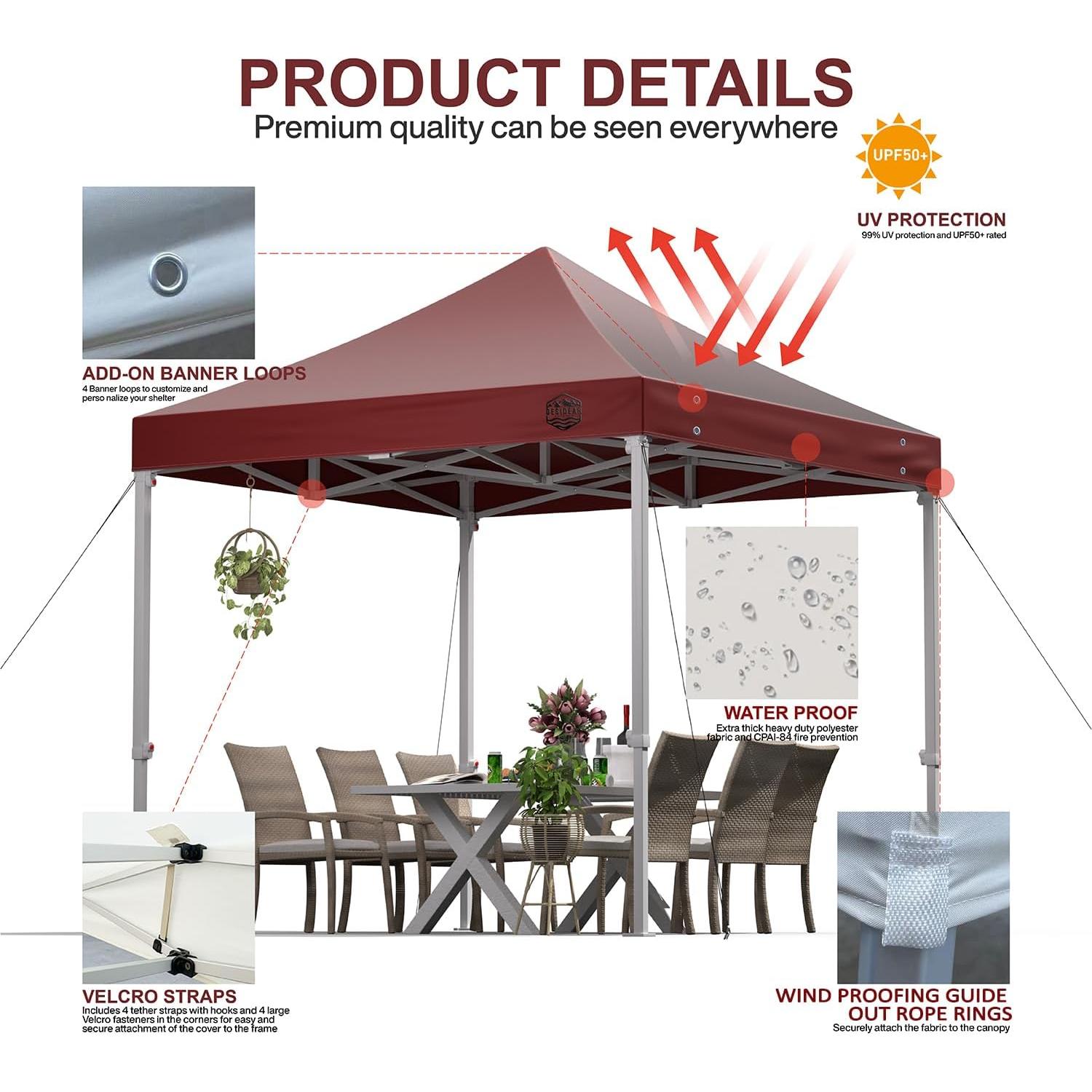 Techo de Reemplazo Carpa Plegable Morikoro 3x3m Impermeable