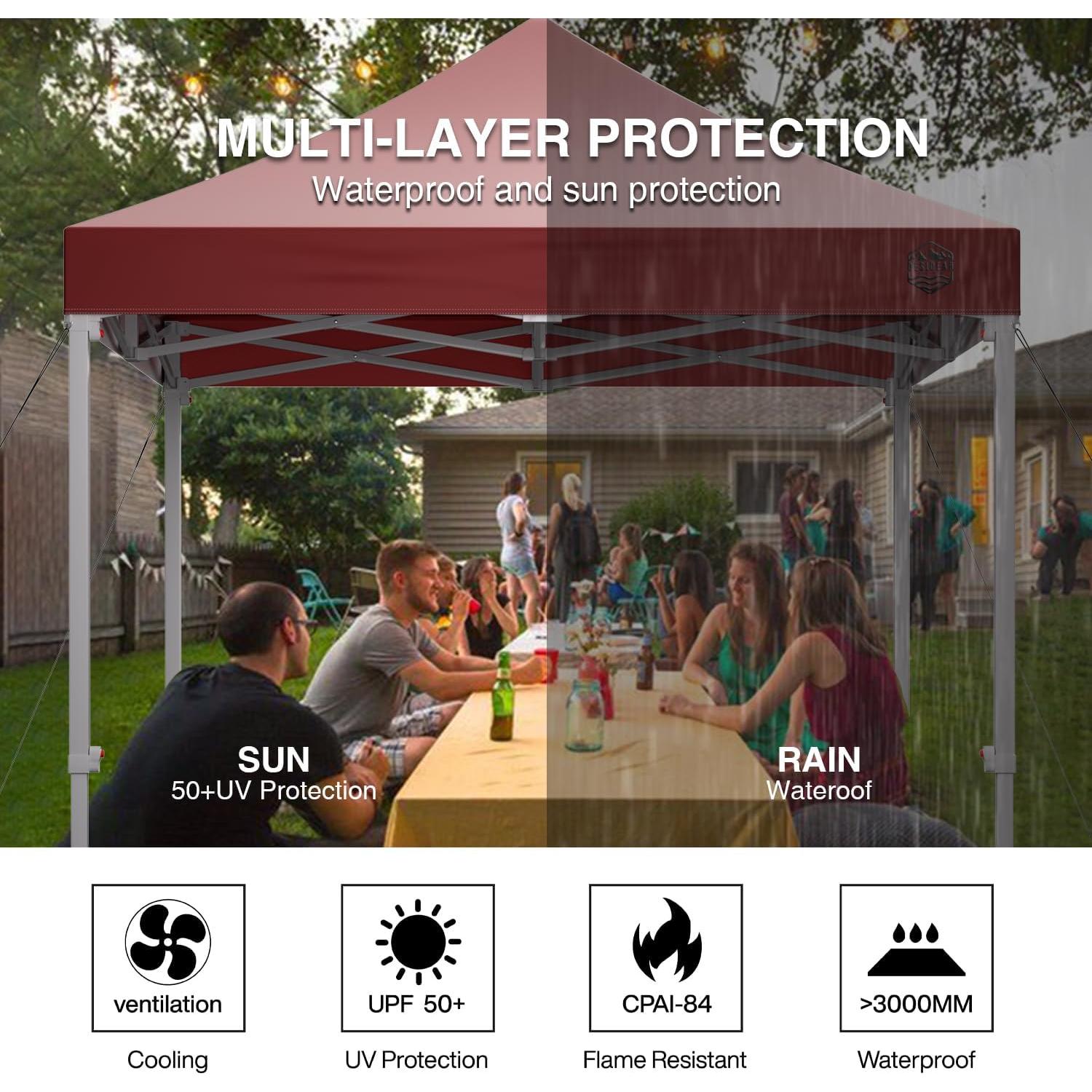 Techo de Reemplazo Carpa Plegable Morikoro 3x3m Impermeable