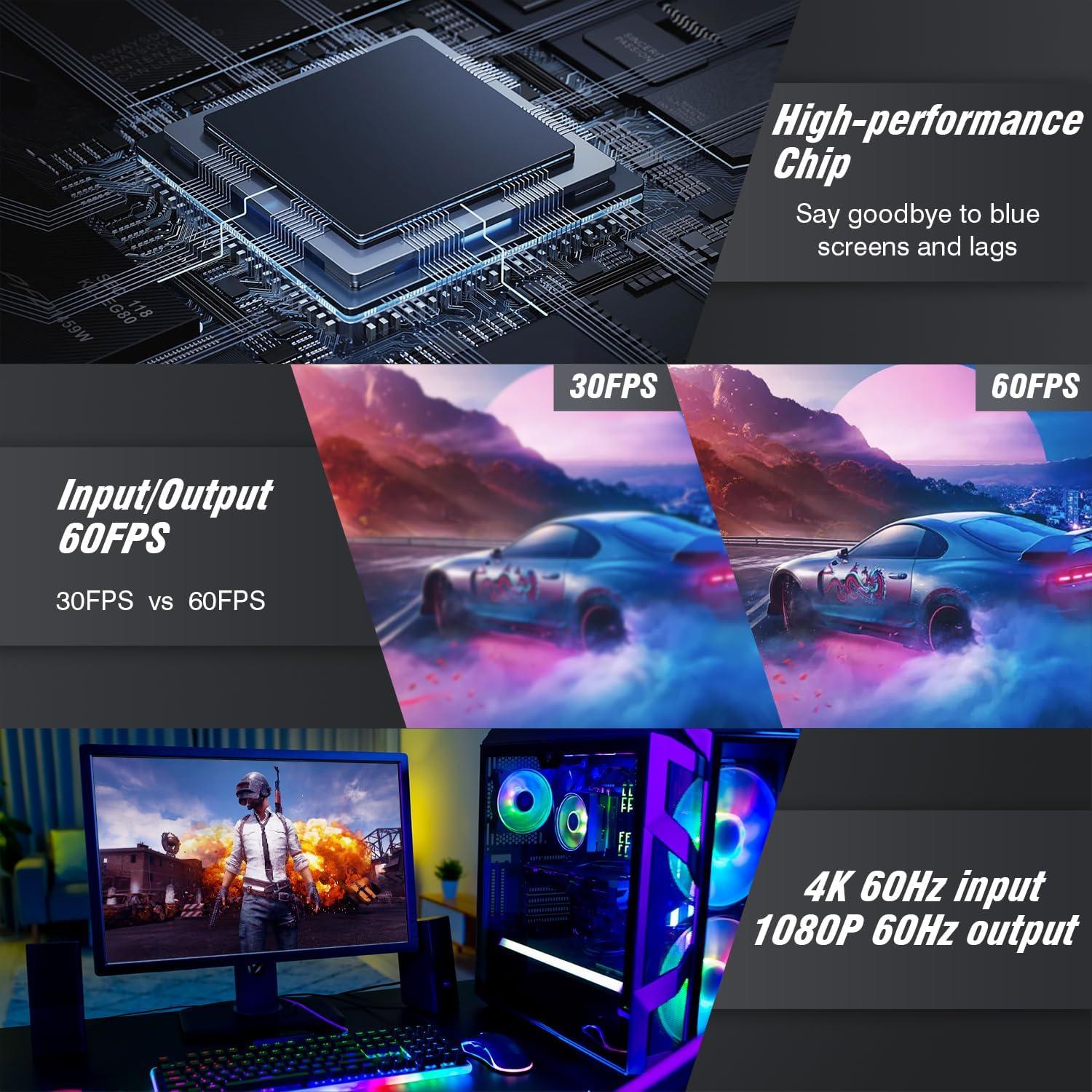 Tarjeta de Captura VIXLW 4K 1080P USB-C para Juegos