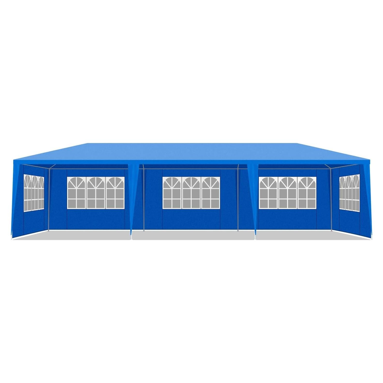 Carpa de Fiesta 3x9m Azul HopeHope con Paredes Removibles