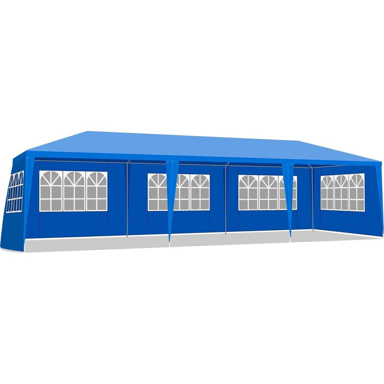Carpa de Fiesta 3x9m Azul HopeHope con Paredes Removibles