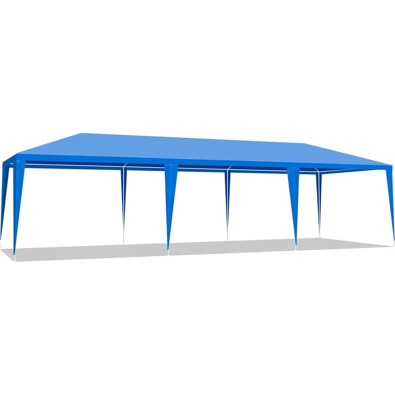 Carpa de Fiesta 3x9m Azul HopeHope con Paredes Removibles