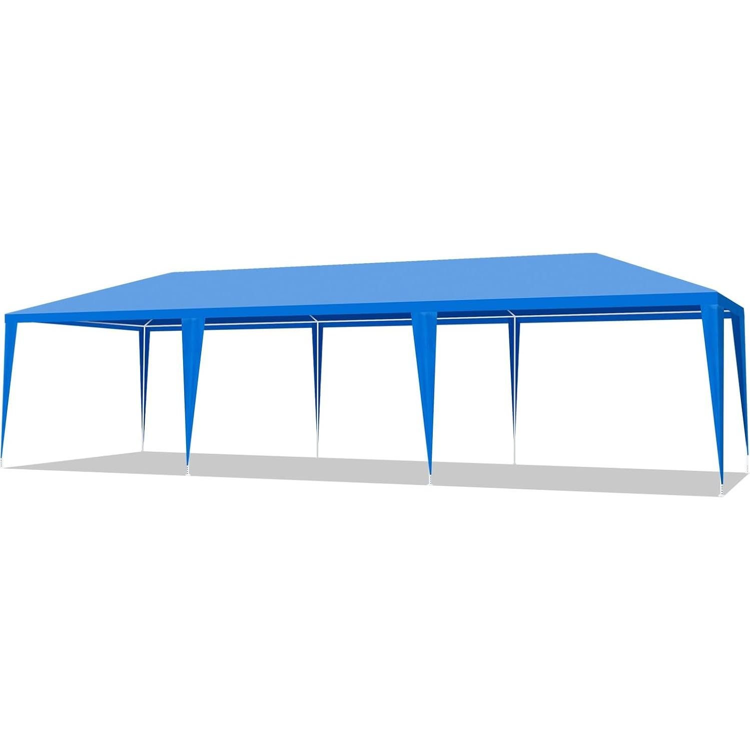 Carpa de Fiesta 3x9m Azul HopeHope con Paredes Removibles