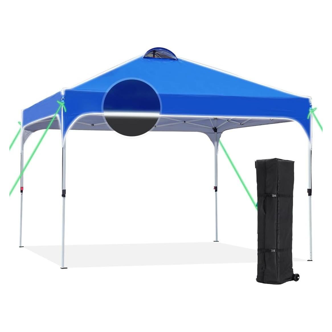 Carpa Plegable Quictent 10x10 con Techo Reflectante Azul