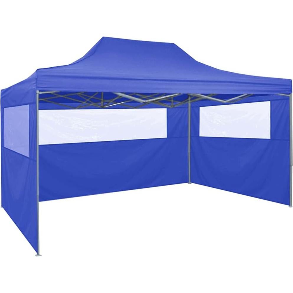 Carpa Plegable WEHUOSIF 2.99x4m Azul con 4 Paredes Laterales