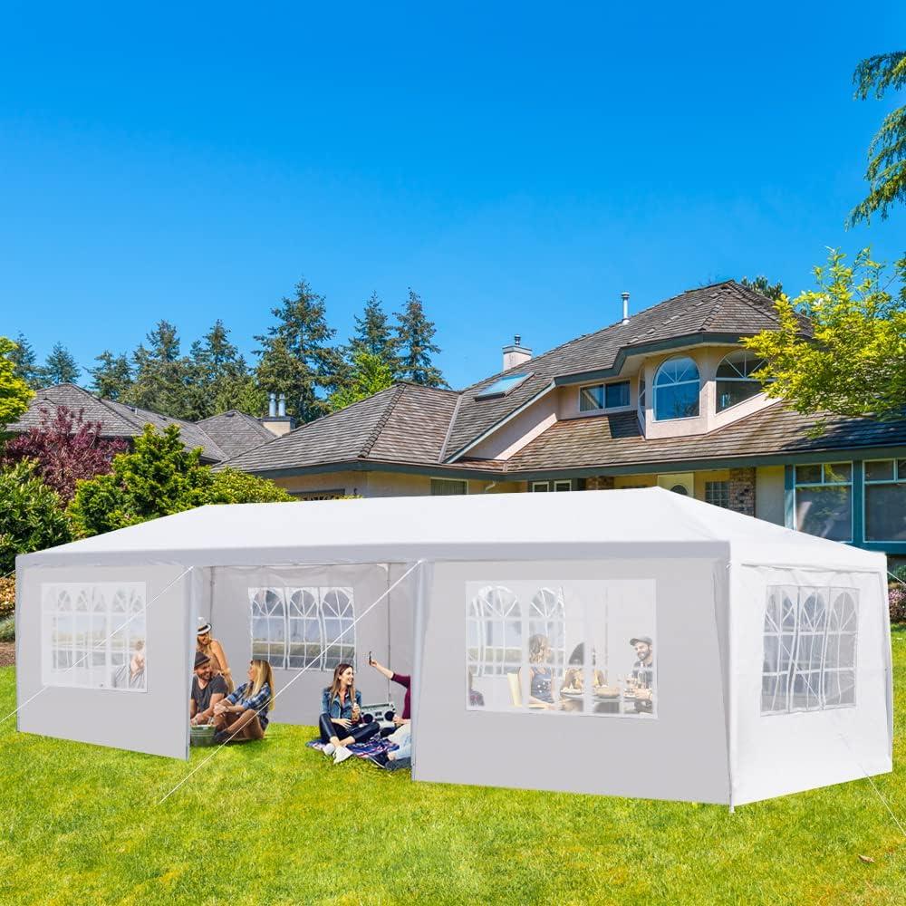 Carpa Comercial Thxbyebye 9x3m Blanca para Bodas y Fiestas