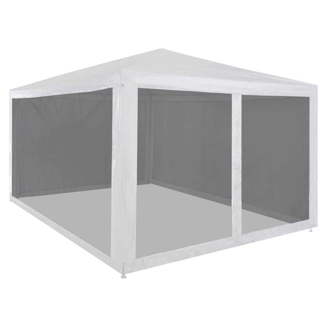 Gazebo de Jardín ZQQLVOO 4 Paredes Malla 400x300 cm Blanco