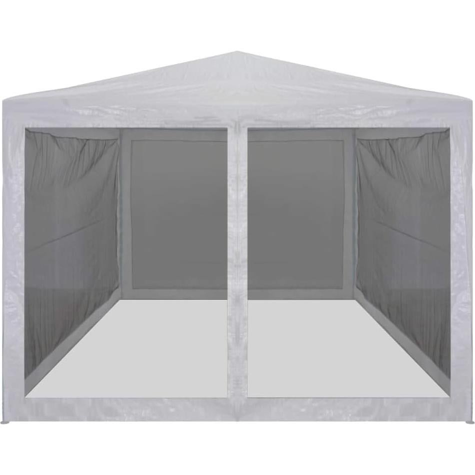 Gazebo de Jardín ZQQLVOO 4 Paredes Malla 400x300 cm Blanco