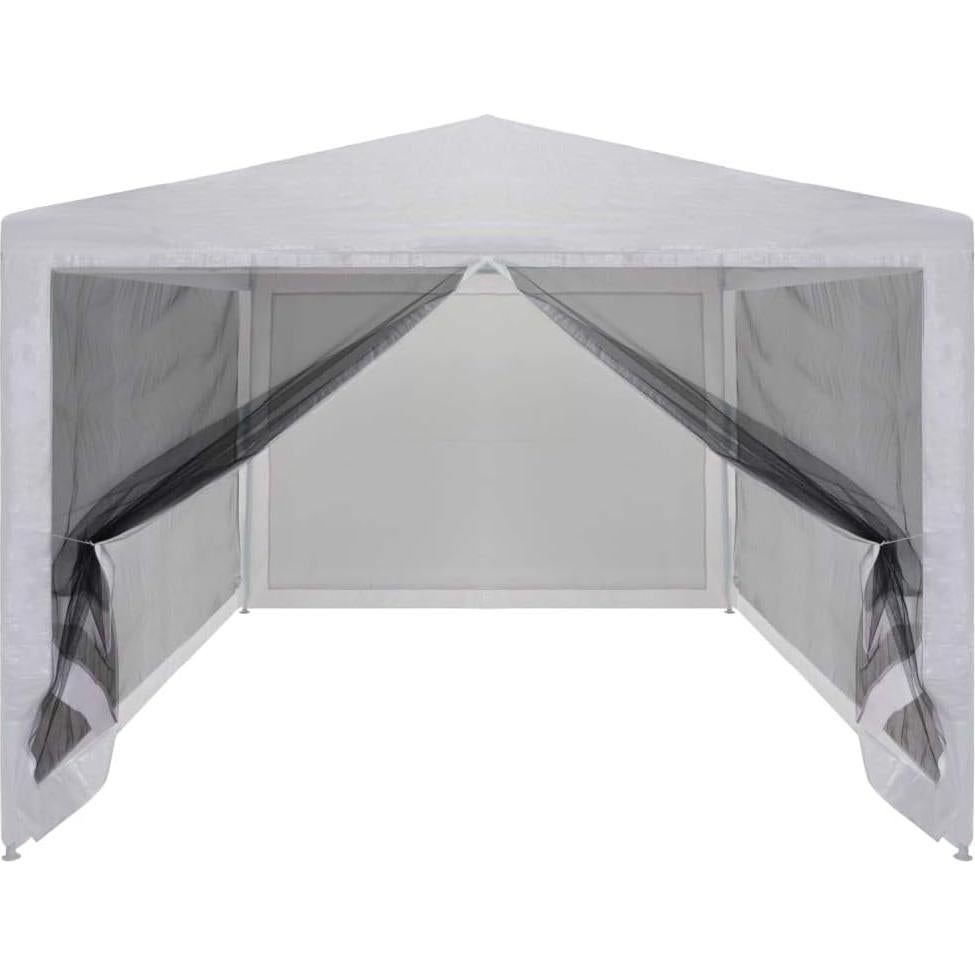 Gazebo de Jardín ZQQLVOO 4 Paredes Malla 400x300 cm Blanco