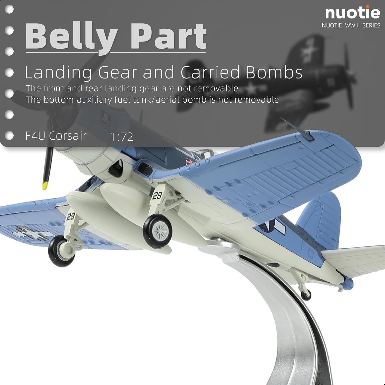 Modelo avión F-4U Corsair NUOTIE 1/72 metal para colección