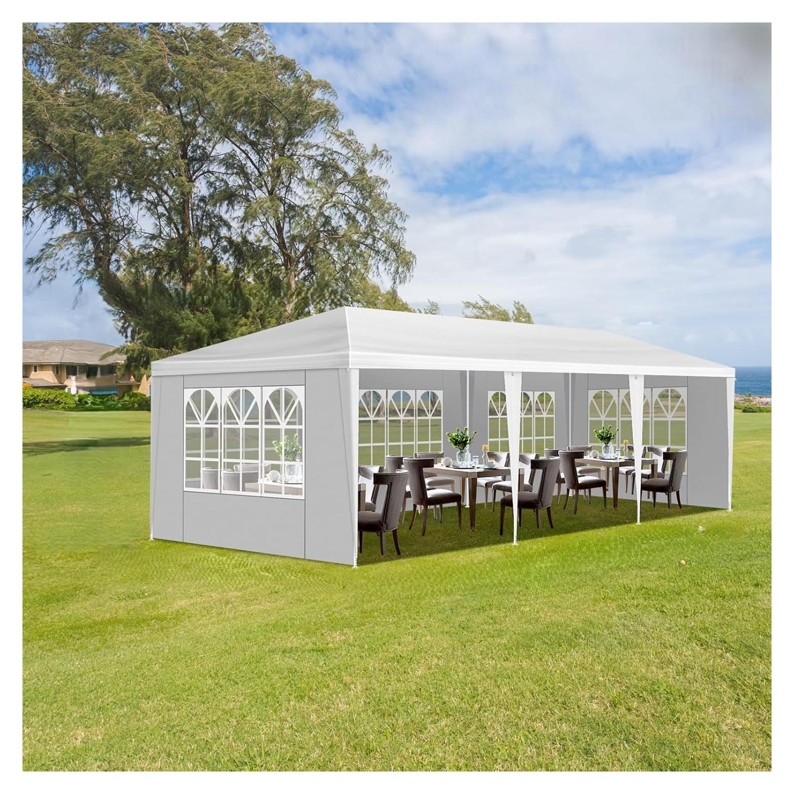 Carpa de Fiesta CuisinSmart 3.05x6.1m Impermeable con 5 Paredes