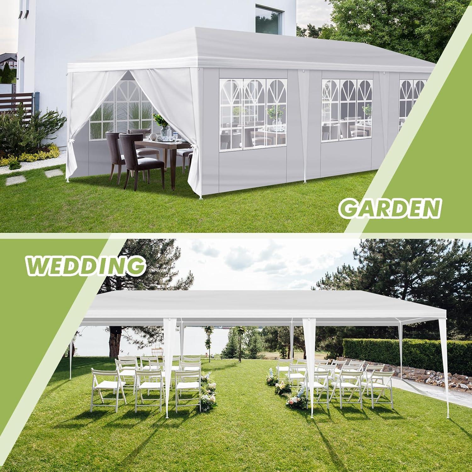 Carpa de Fiesta CuisinSmart 3.05x6.1m Impermeable con 5 Paredes
