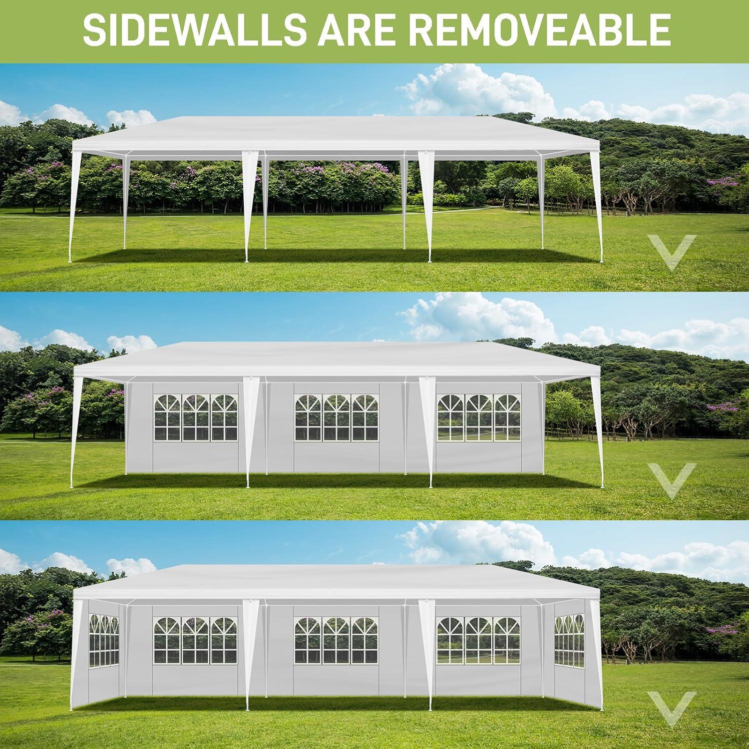 Carpa de Fiesta CuisinSmart 3.05x6.1m Impermeable con 5 Paredes