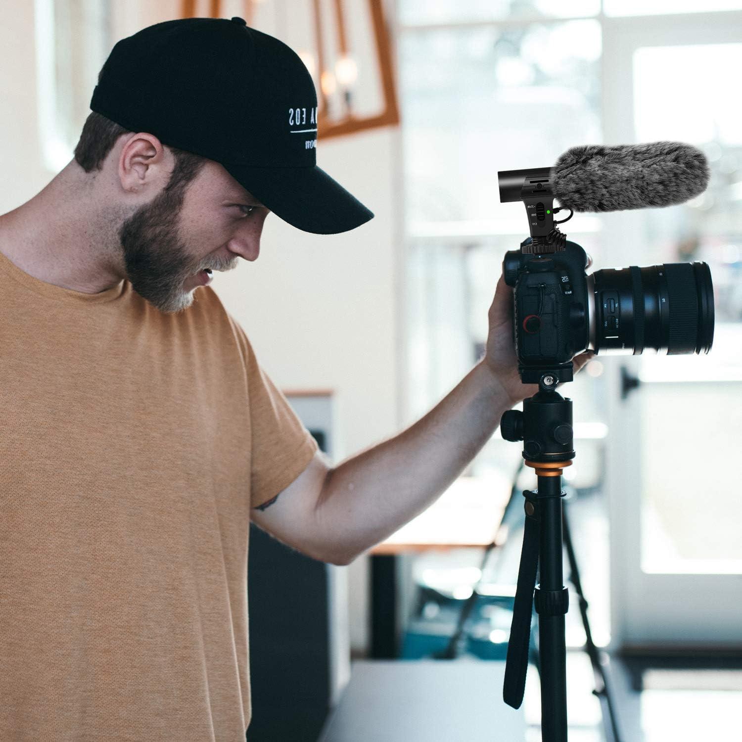 Micrófono de Video Veksun TLMIC para DSLR con Funda Antiviento