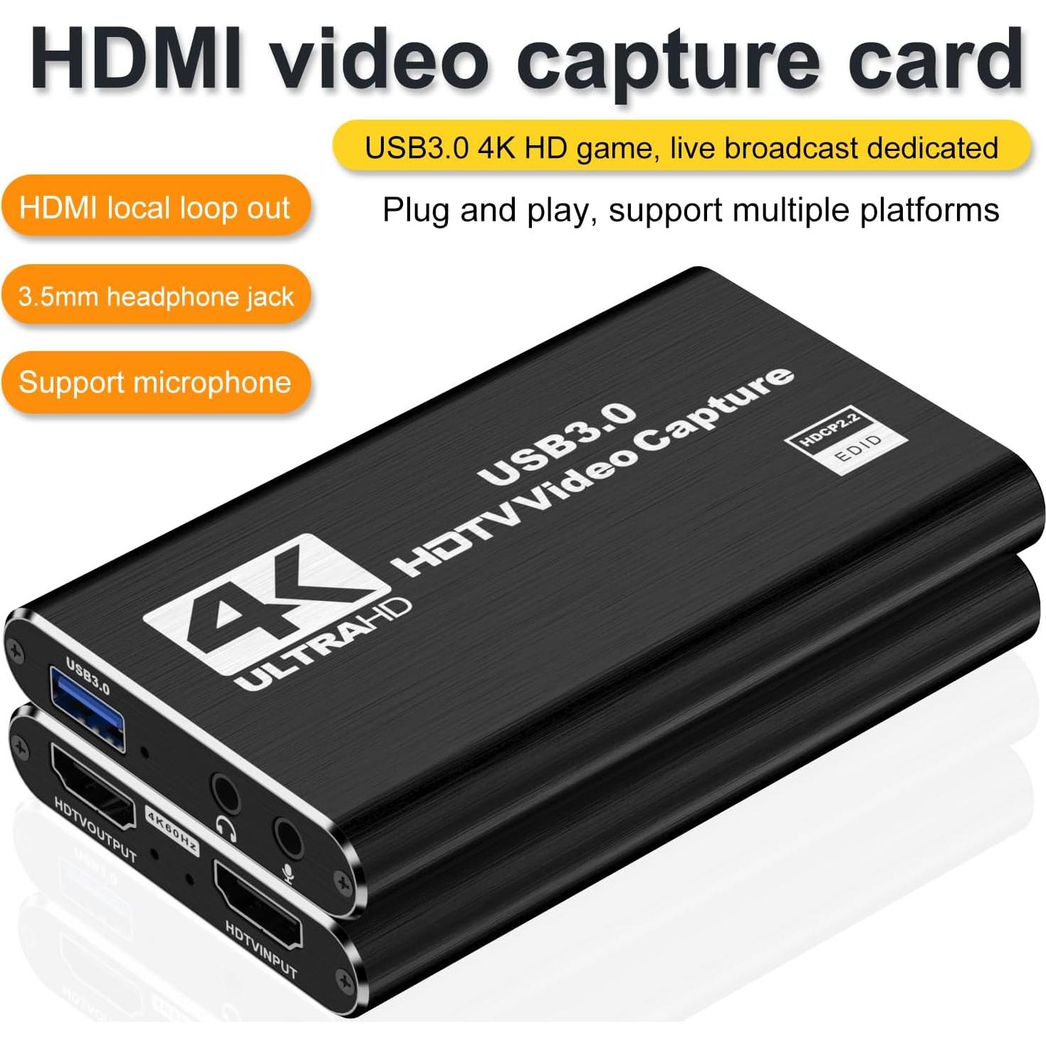 Tarjeta de Captura de Video 4K Dobestyou V316 HDMI USB 3.0