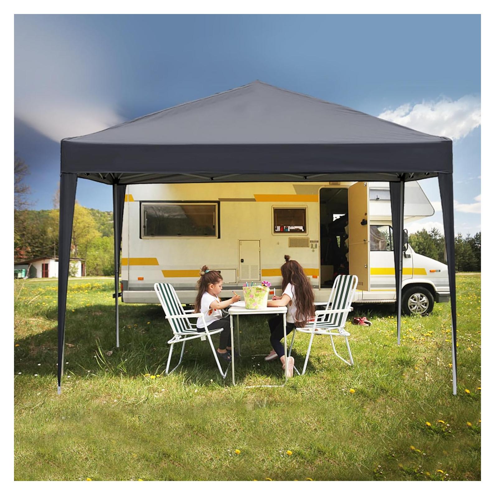 Carpa de Fiesta 3x3m HopeHope Gris Oscuro Resistente al Agua