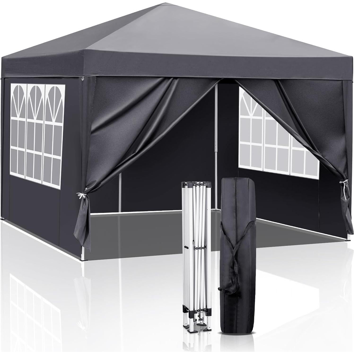 Carpa de Fiesta 3x3m HopeHope Gris Oscuro Resistente al Agua