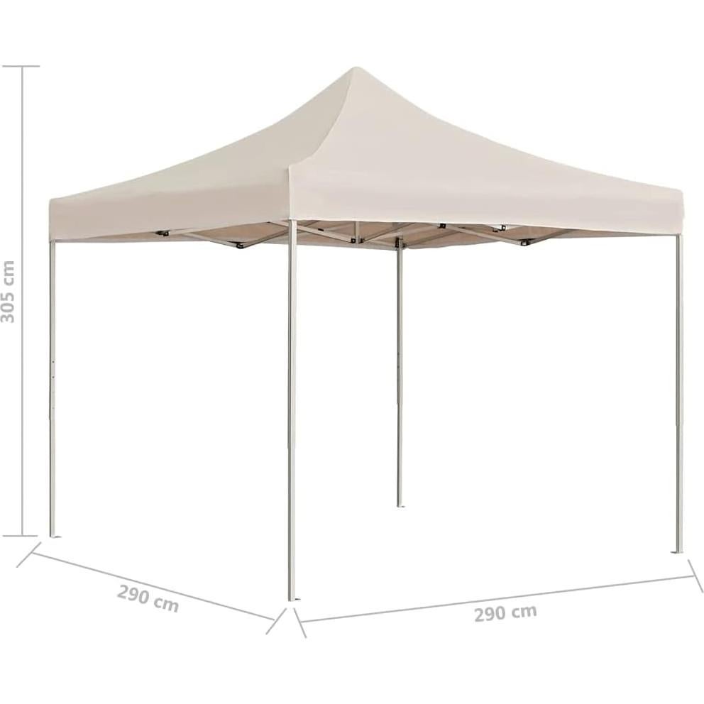 Carpa Plegable Profesional ZQQLVOO 290x290 cm Crema