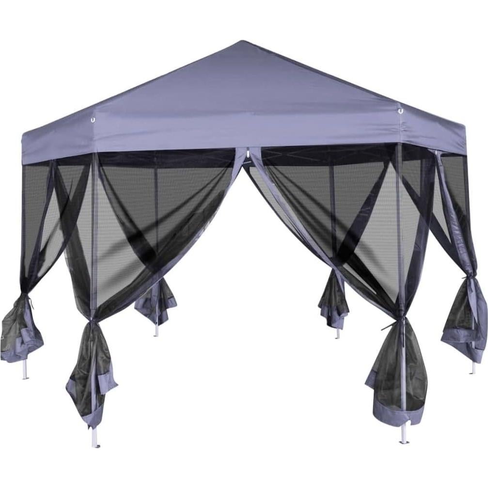 Toldo Gazebo Plegable ZQQLVOO 3.6x3.1m Azul Oscuro
