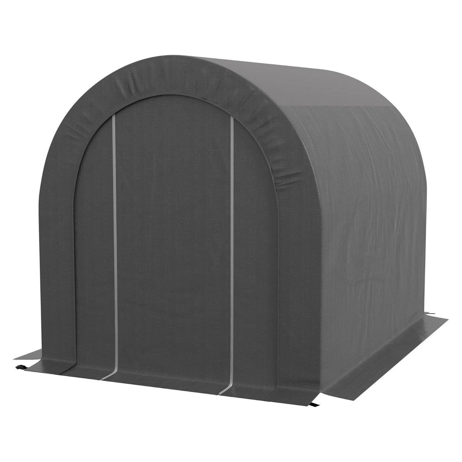 Carpa de Almacenamiento Outsunny 2.39x1.80m Impermeable Gris