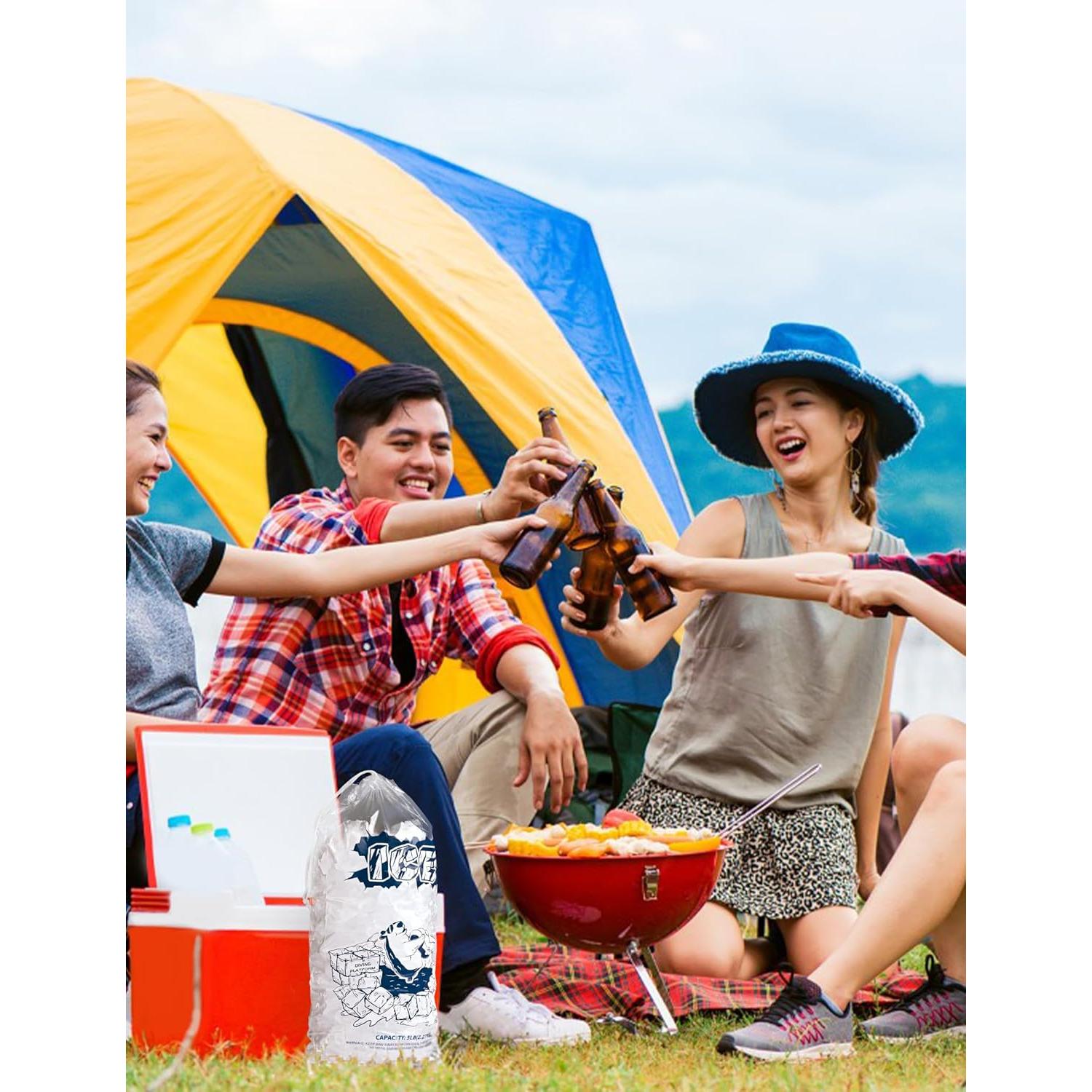 Bolsas de Hielo FireKylin 50 Piezas con Cierre de Cordón