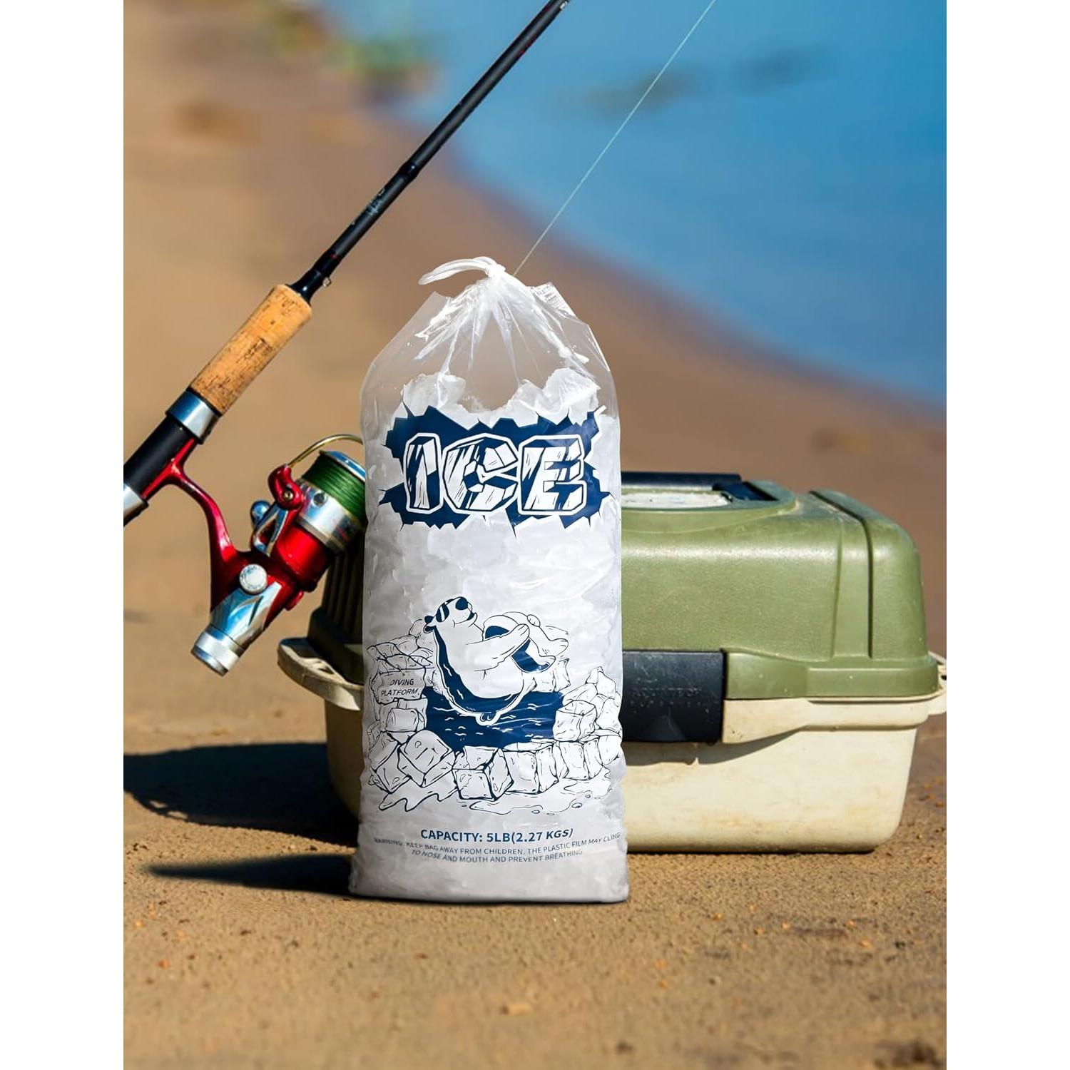 Bolsas de Hielo FireKylin 50 Piezas con Cierre de Cordón