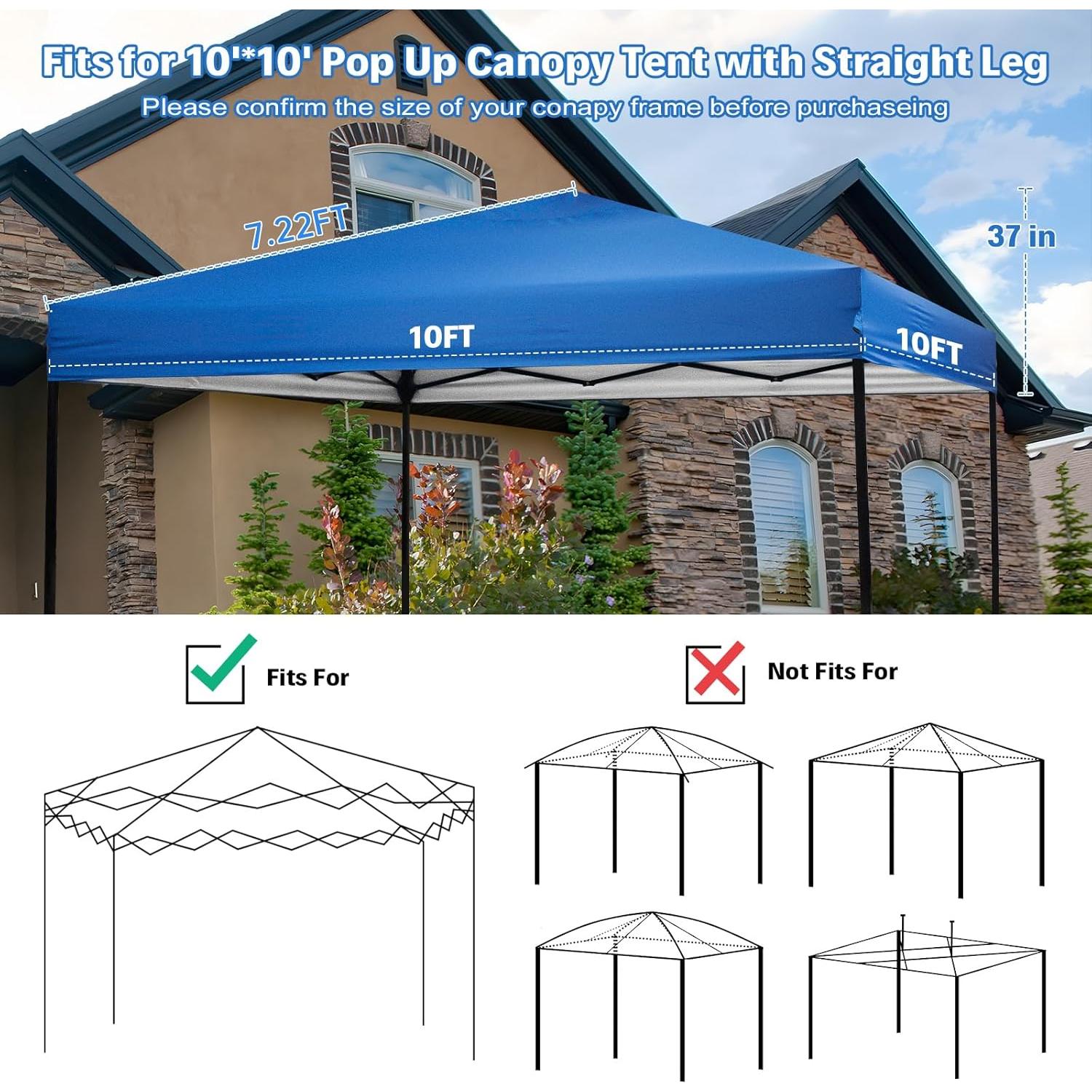 Cubierta de Techo Impermeable GOTRUTH 10x10 Pies Azul