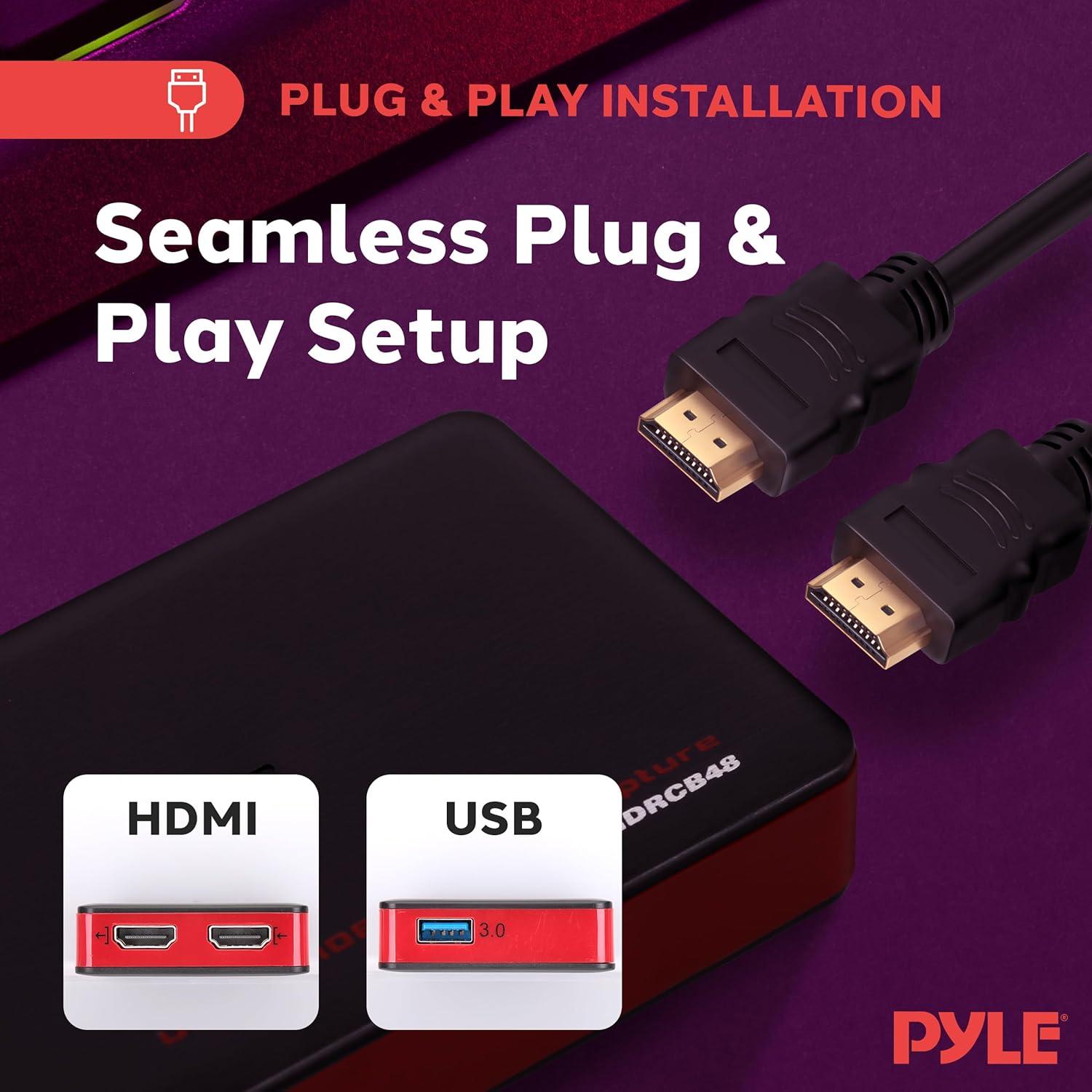 Capturador de Video Pyle PHDRCB48 HDMI 1080p USB 3.0