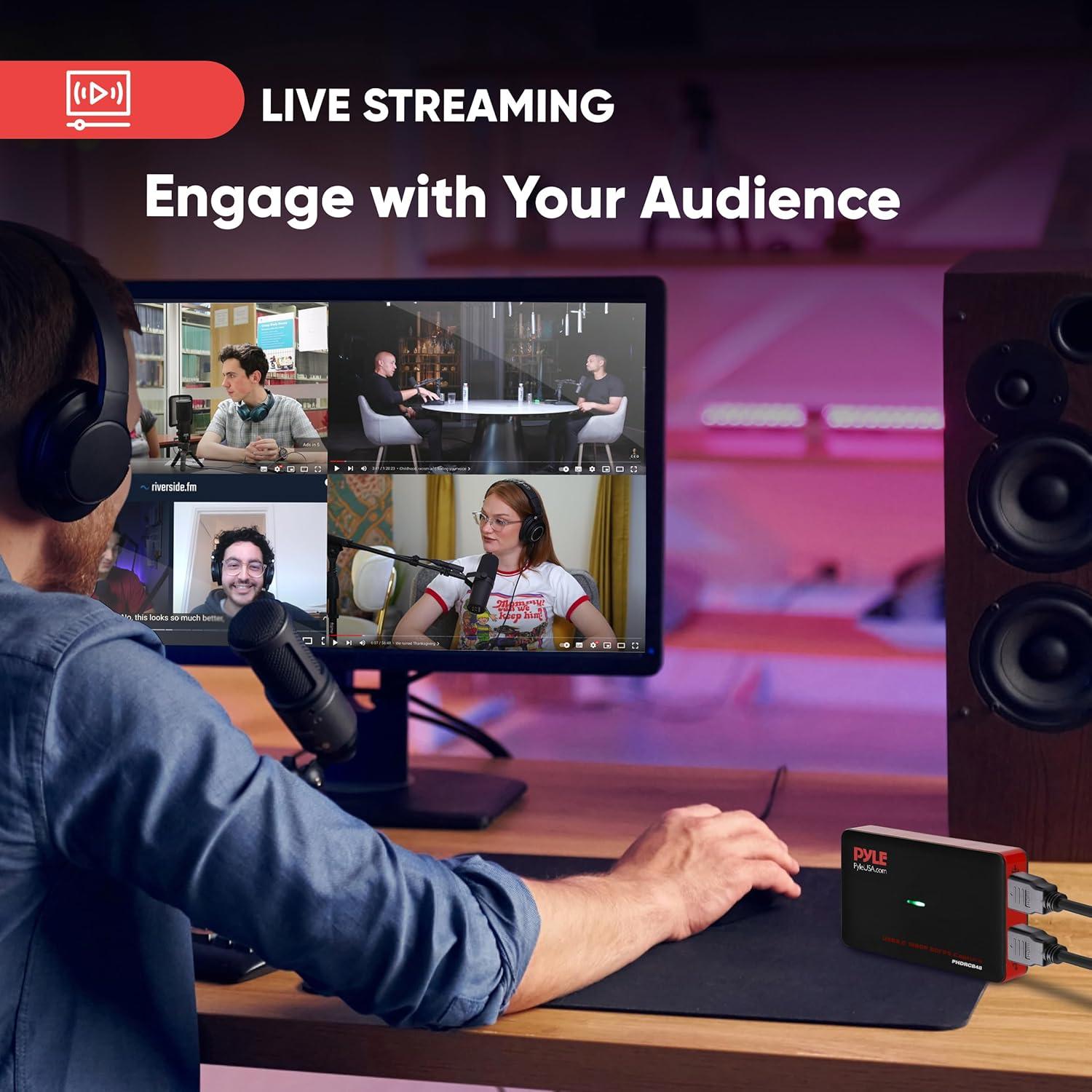 Capturador de Video Pyle PHDRCB48 HDMI 1080p USB 3.0