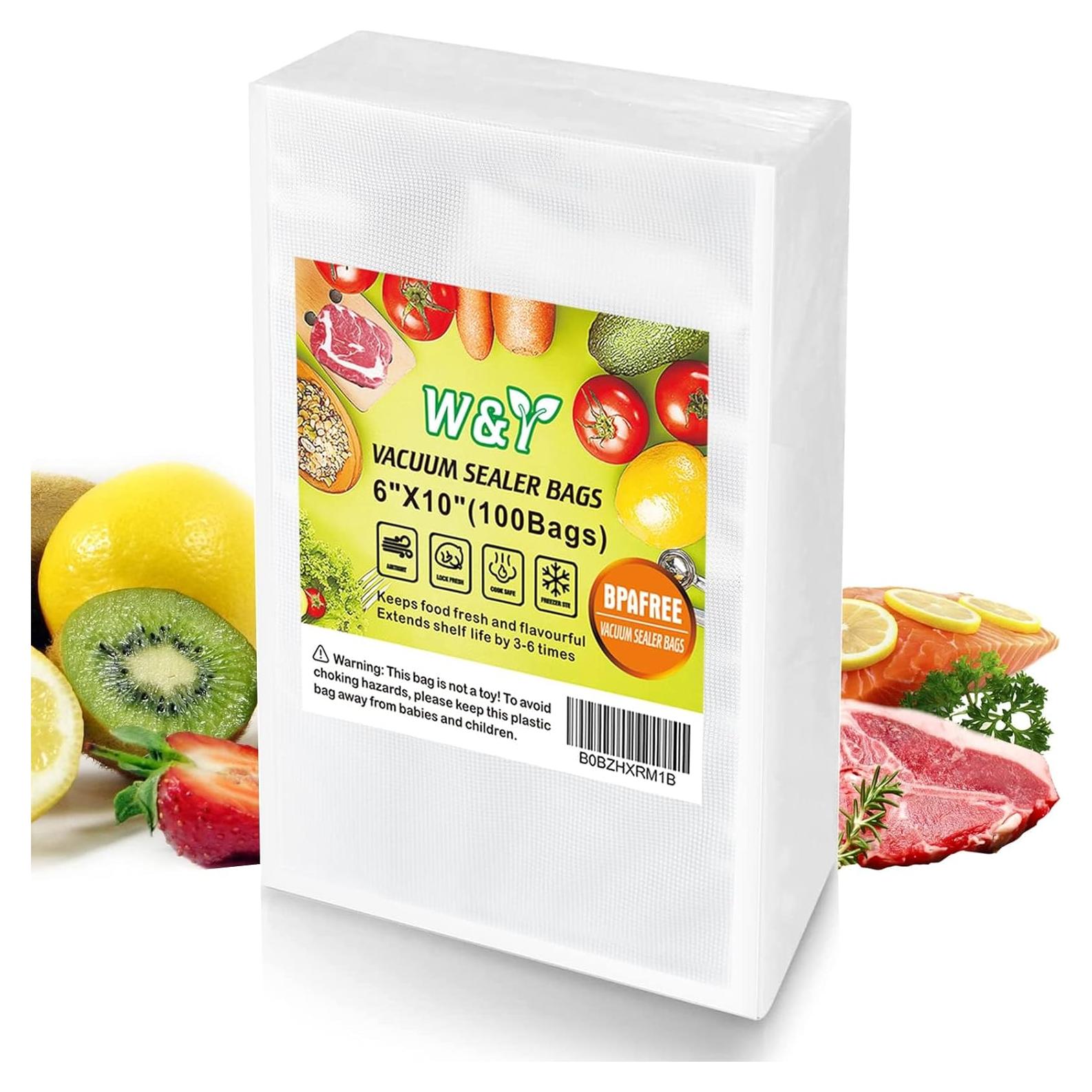 Bolsas de Sellado al Vacío W&Y 100 Unidades 15x25 cm Sin BPA