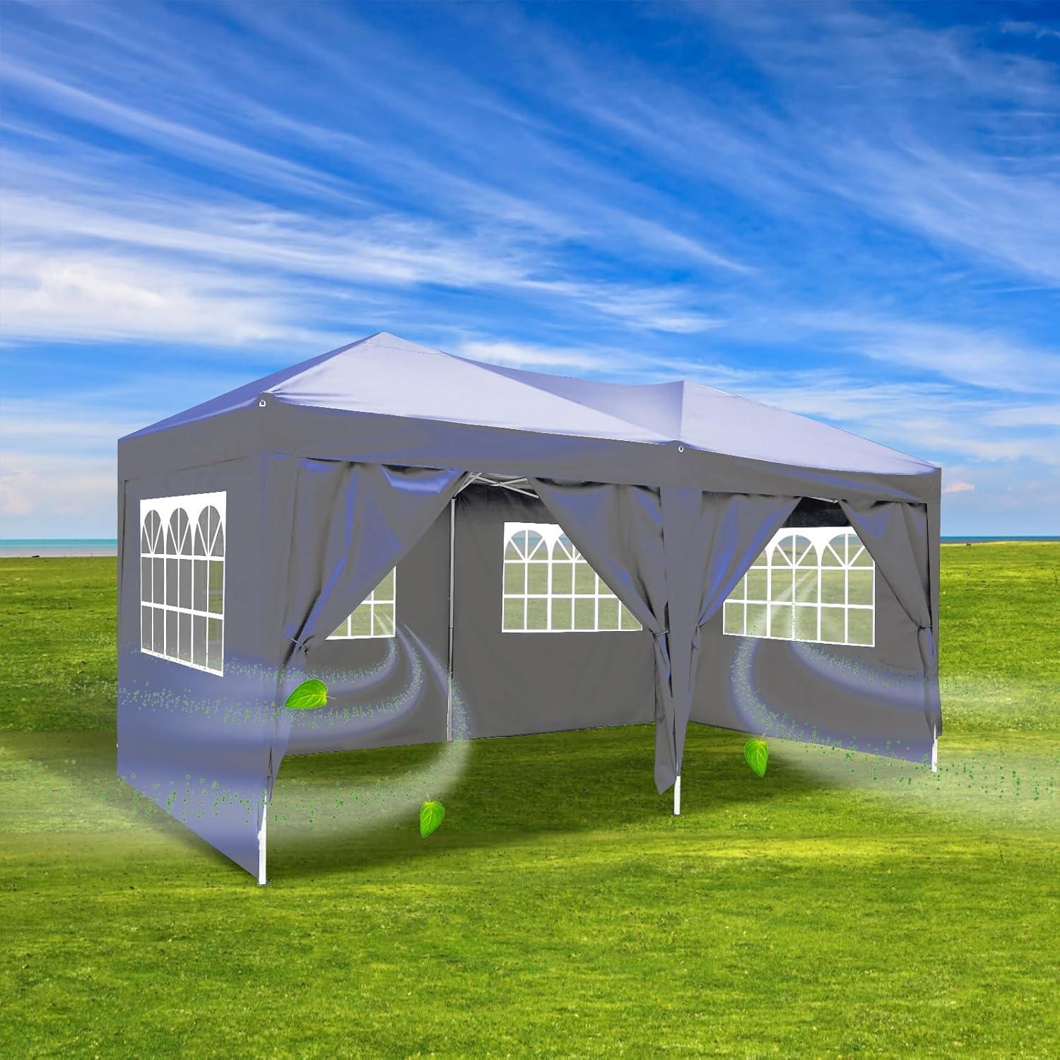 Canopy Plegable YUEBO 3.05x6.1m Impermeable con 6 Paredes